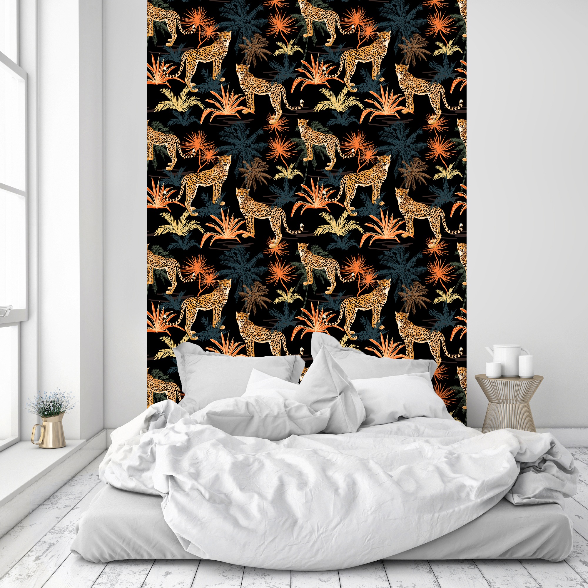 queence Vinyltapete »Helene« Barock | Kunst | Motiv | Wald | bedruckt | natürlich glatt 90x250cm, selbstklebend, kinderleichte Anbringung, , Sticker