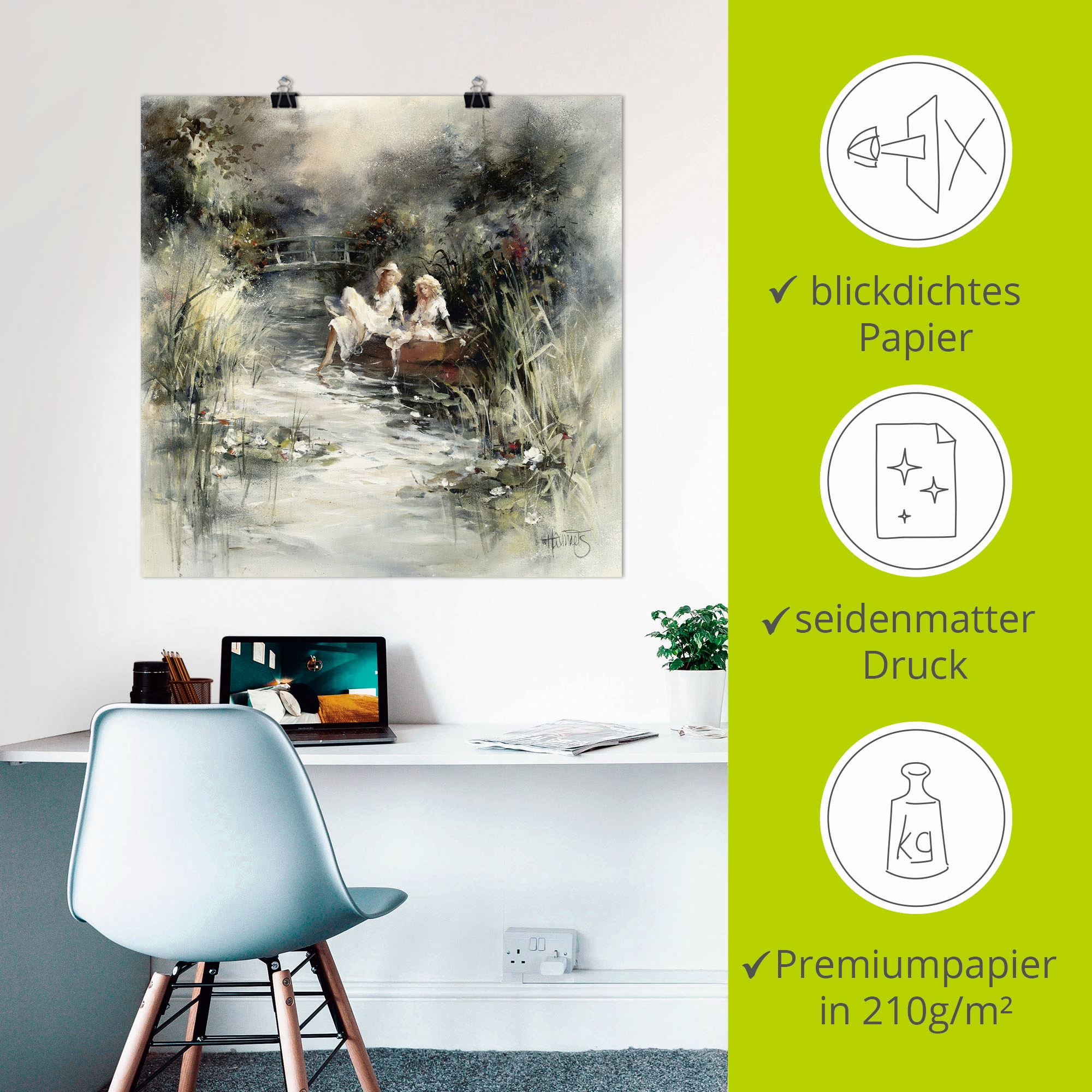 Artland Wandbild »Frühlingsschein« Frau 1 Stk. tlg. als Leinwandbild, Poster in verschied. Grössen