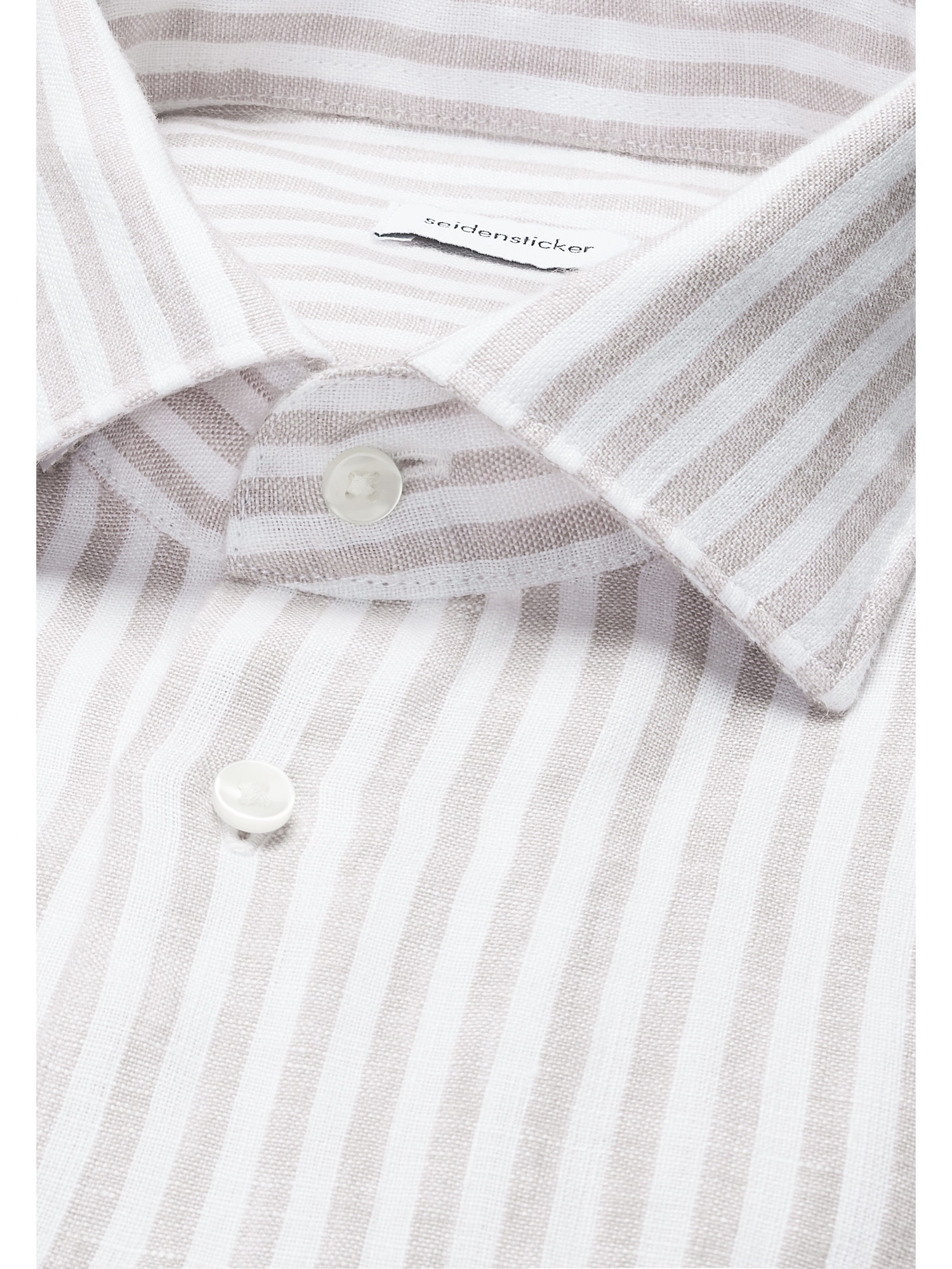 seidensticker Chemise en lin »Schwarze Rose« Col Kent 1/1 façonné rayé