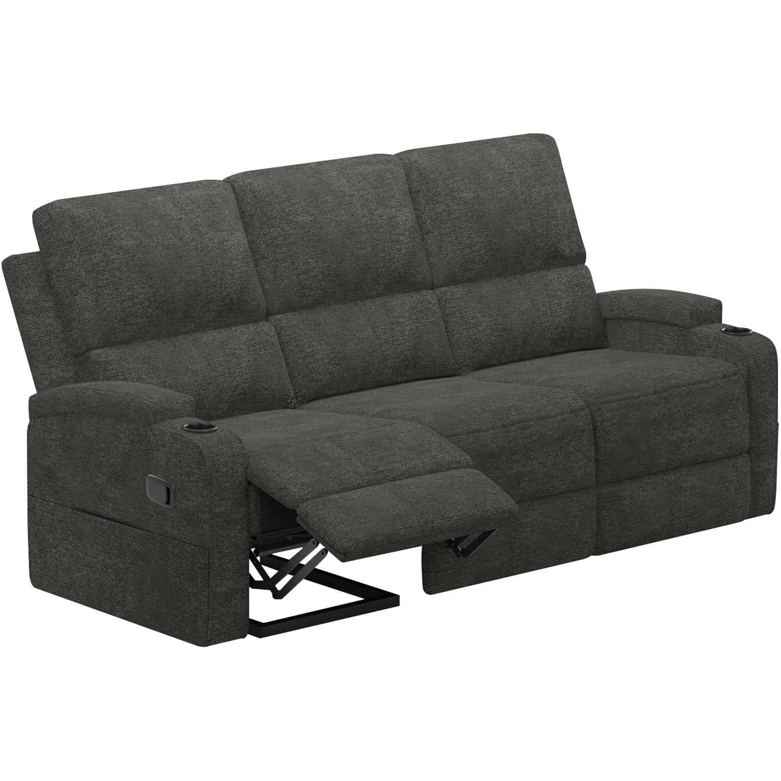 GOODproduct 3-places »NAPORI Struktur, Multimediasofa, Kinosessel XXL« canapé cinéma avec 2 x fonction relaxation et porte-boissons