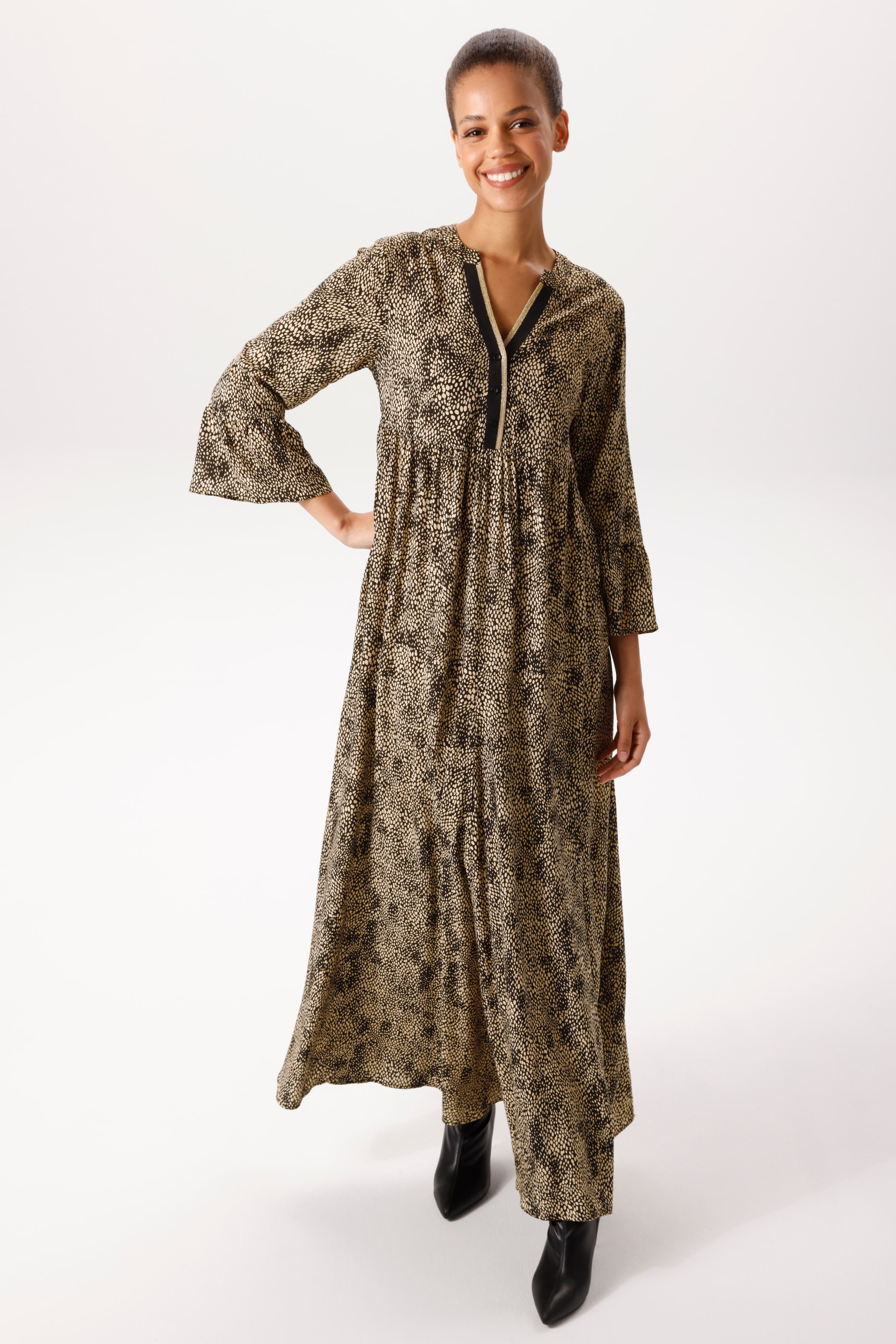 Aniston CASUAL Maxikleid mit grafischen Alloverdruck - NEUE KOLLEKTION