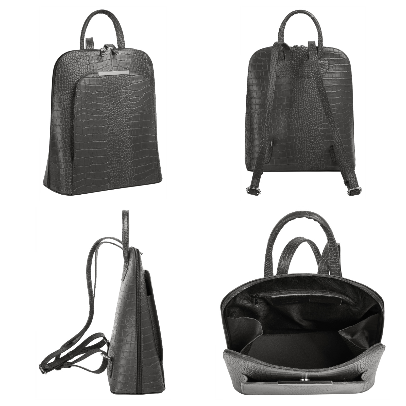 Cluty Cityrucksack echt Leder, Made in Italy