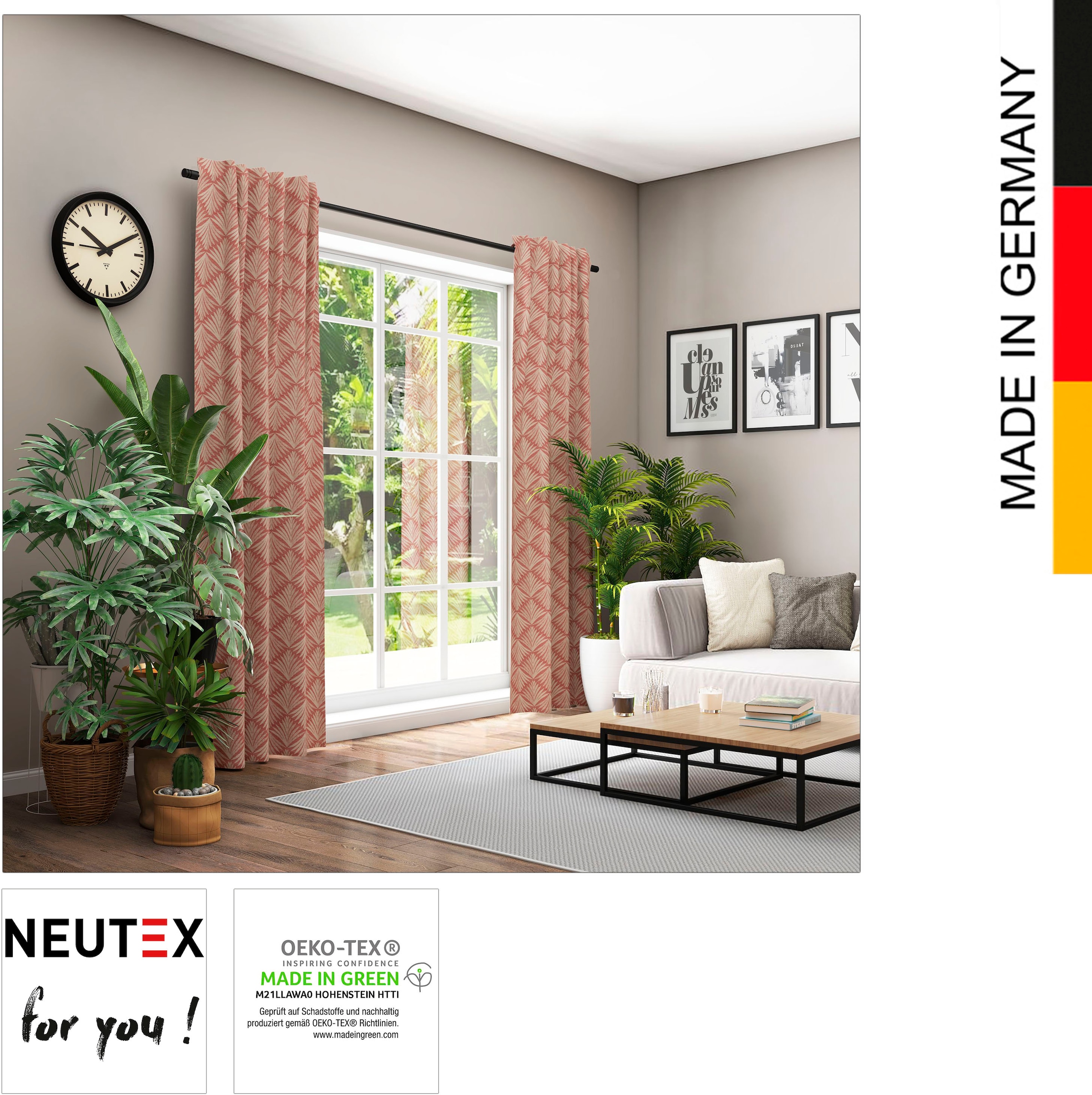 Neutex for you! Rideau »Como« Bande multifonctionnelle 1 cuis tlg. moderne Klassik