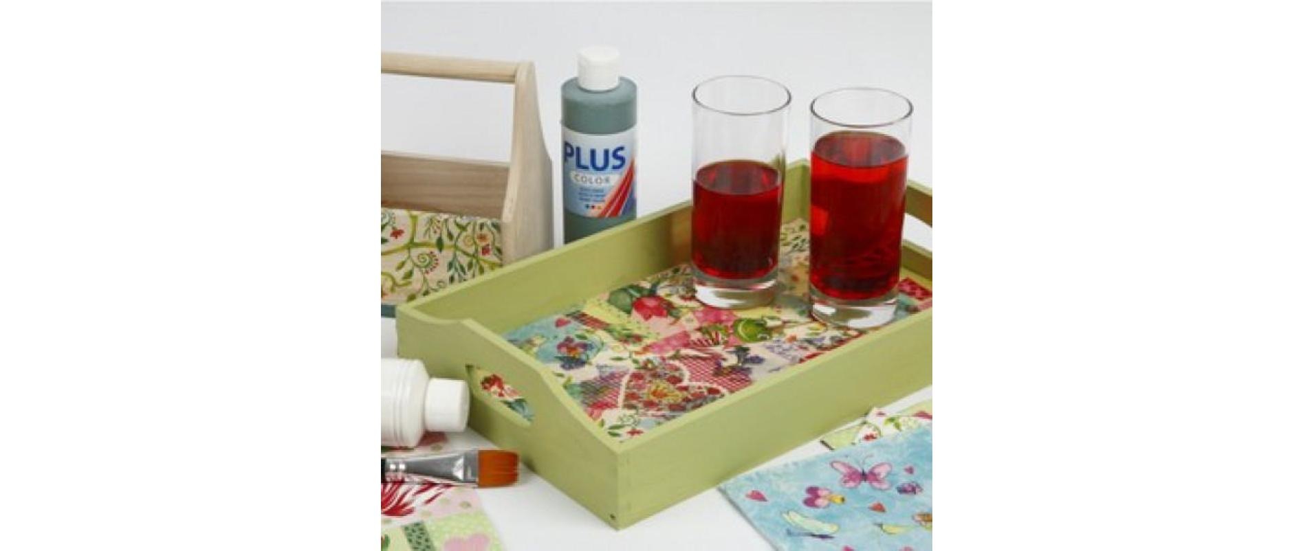 creativ company Bastelnaturmaterial »29-44 cm Tablett« Holzart: Kaiserbaum