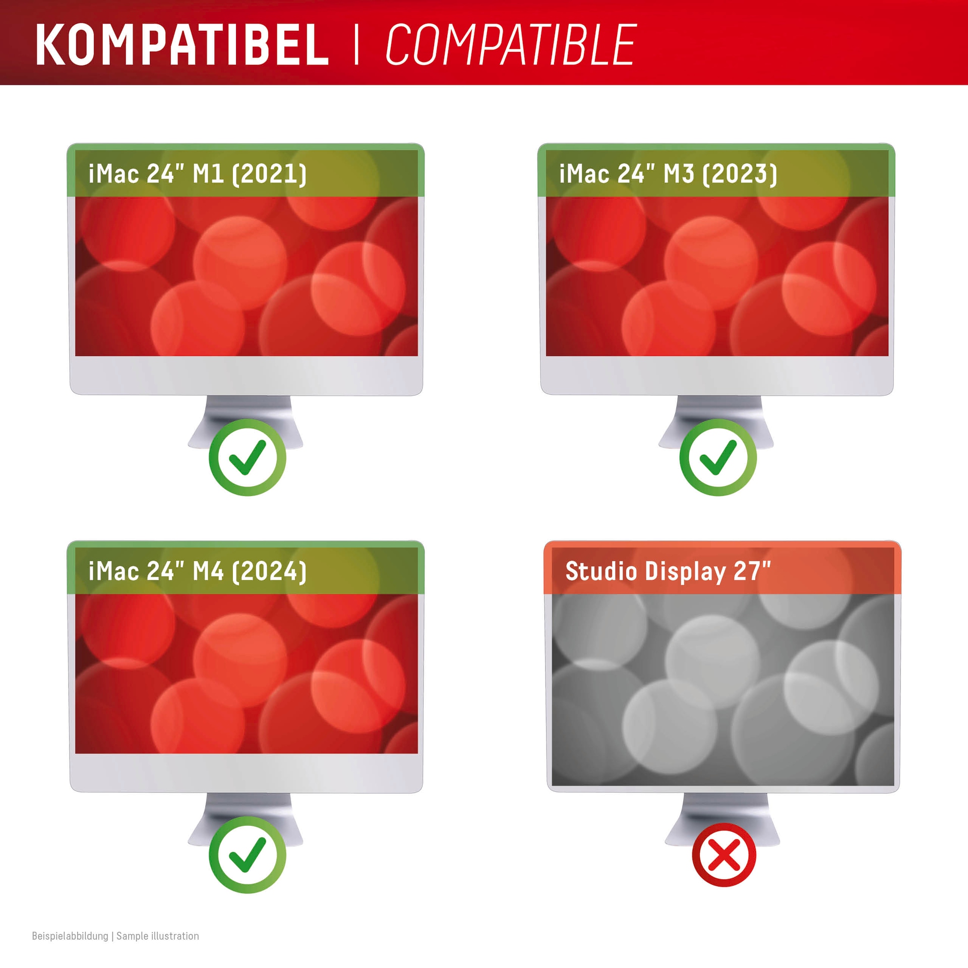 Displex Film de protection d'écran »Privacy Safe Blickschutzfilter« für Apple iMac 24 M1;Apple iMac 24 M3;Apple iMac 24 M4 Blickschutzfolie, Schutzfolie, Bildschirmschutz, kratz- & stossfest
