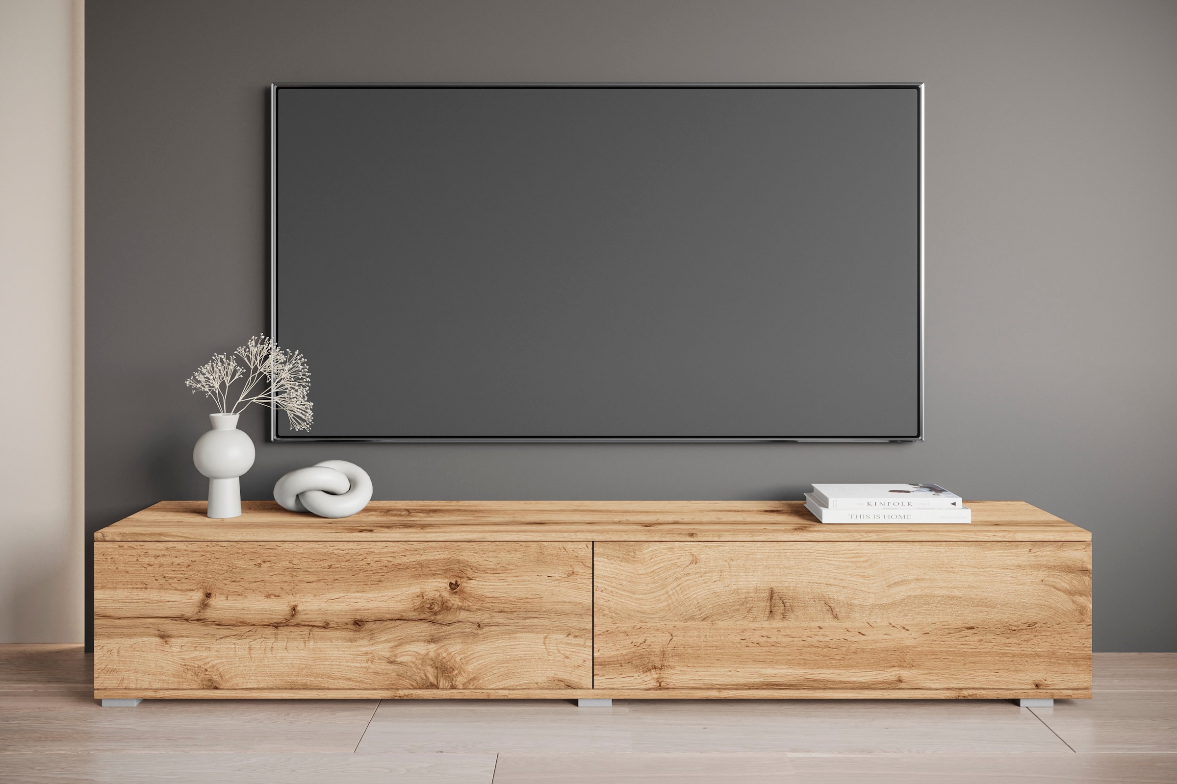 GOODproduct Lowboard »Kenia« 1 Stk. tlg. 2 Klappen – flexibel hängend oder stehend montierbar