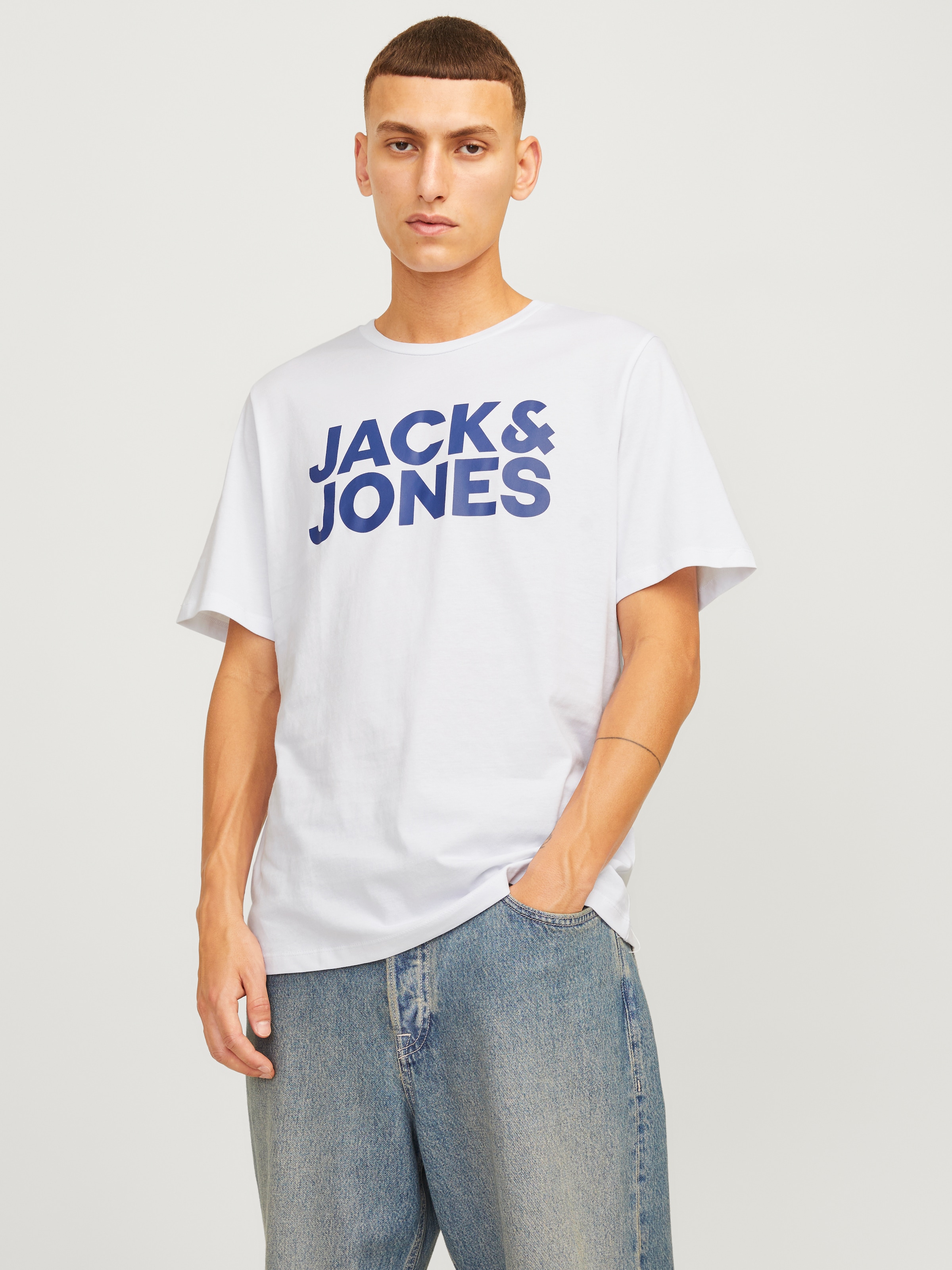 Jack & Jones Rundhalsshirt »JJECORP LOGO TEE SS O-NECK  3PK MP NOOS« Packung, 3 Stk.