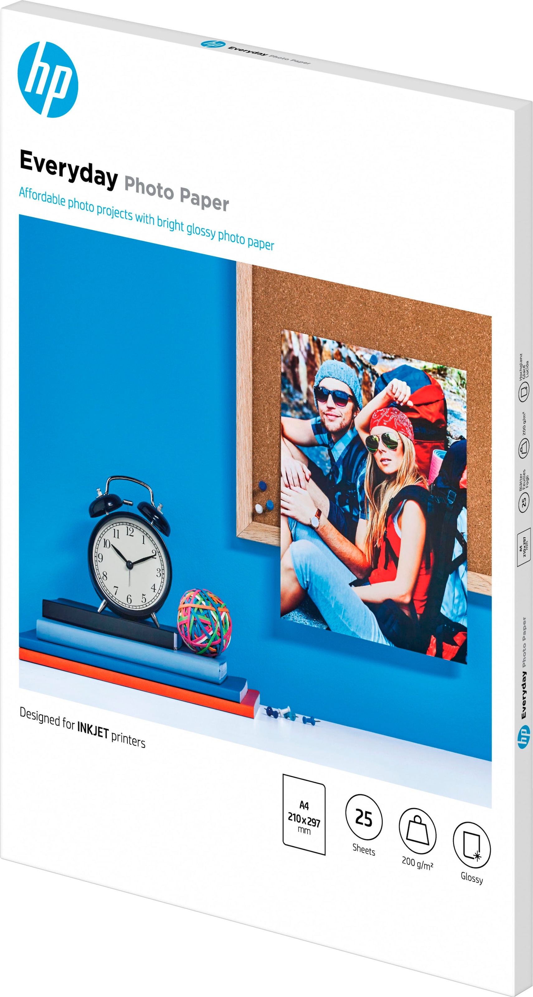 HP Fotopapier »Everyday glänzend - 25 Blatt/A4/210 x 297« DIN-A4