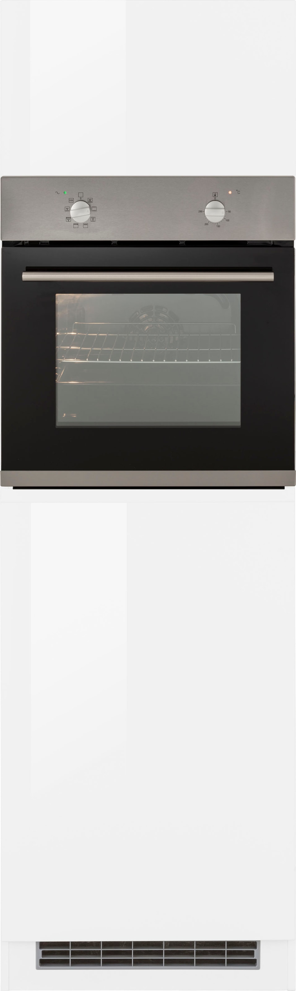 KOCHSTATION Armoire d'encastrement pour four »KS-Virginia,neu in verbesserter Ausführung« Rangement, Softclose,  largeur 60 cm, hauteur 200 cm, niche pour poêle L/H/P : 56/59/55 cm