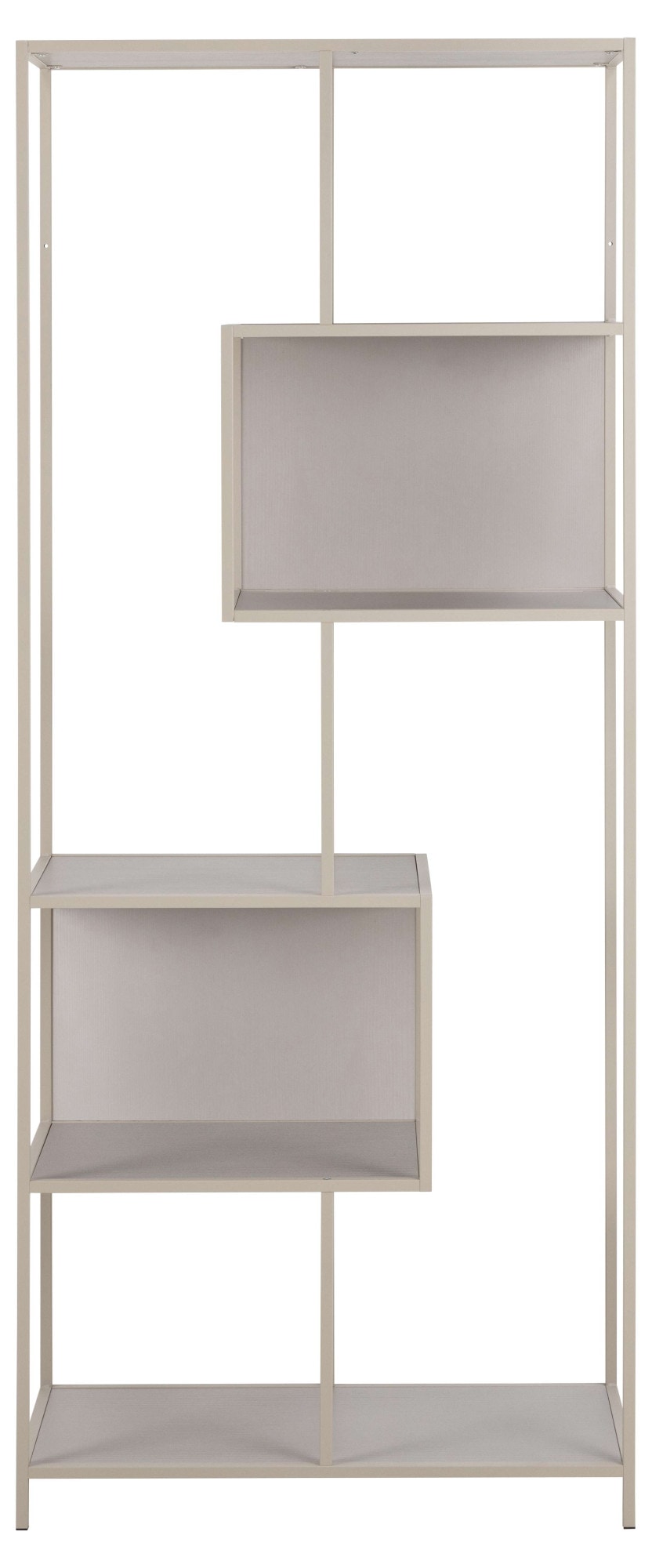 ACTONA GROUP Étagère à livres »Seaford, Regal, Standregal, Raumteiler« étagère, grise, détails asymétriques, dos réversible, 77x35x185cm
