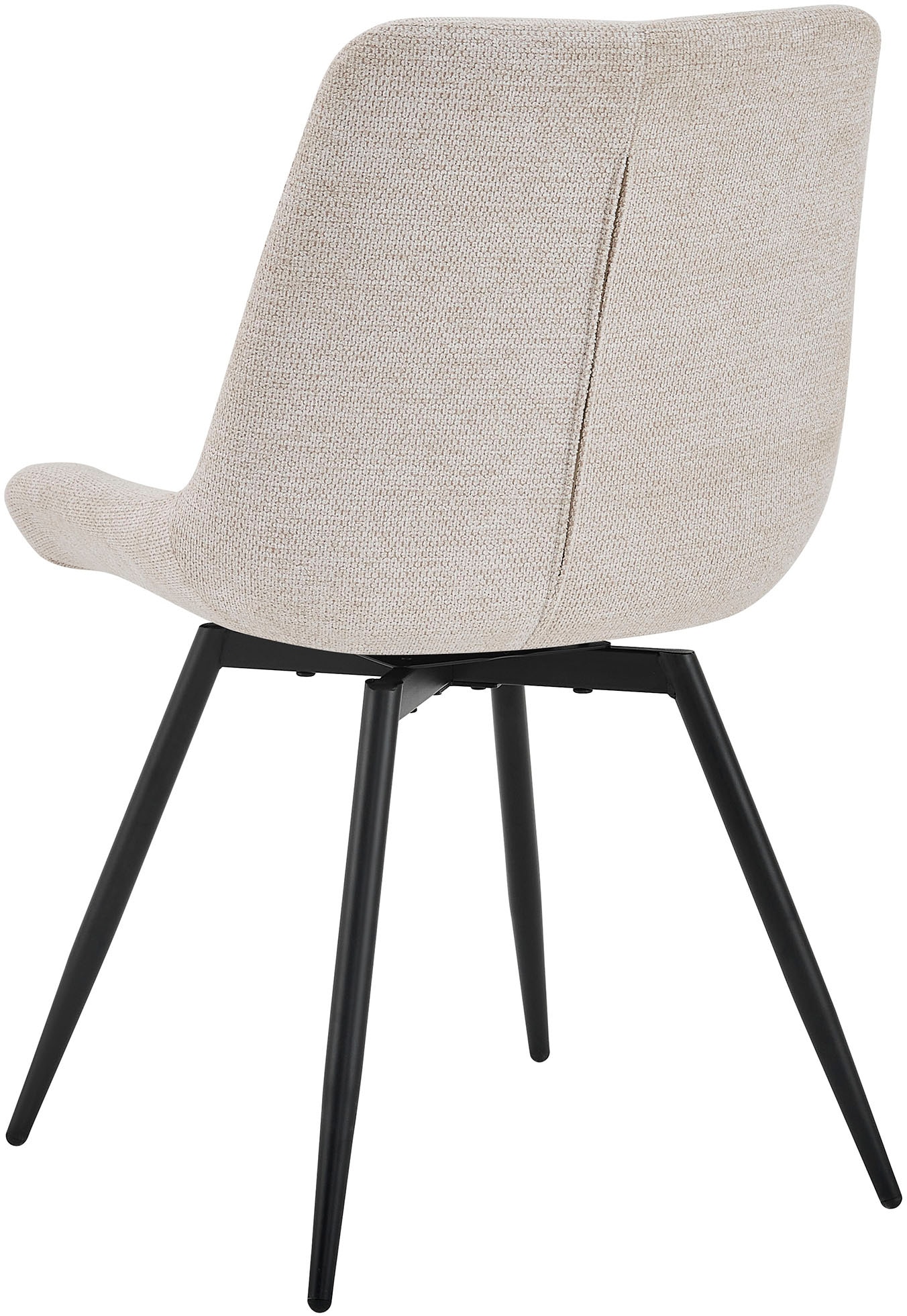 byLIVING Chaise de salle à manger »Aragon« (Ensemble) 2 cuischaise pivotante à 360 degrés, revêtement en tissu tissé de qualité avec matelassage