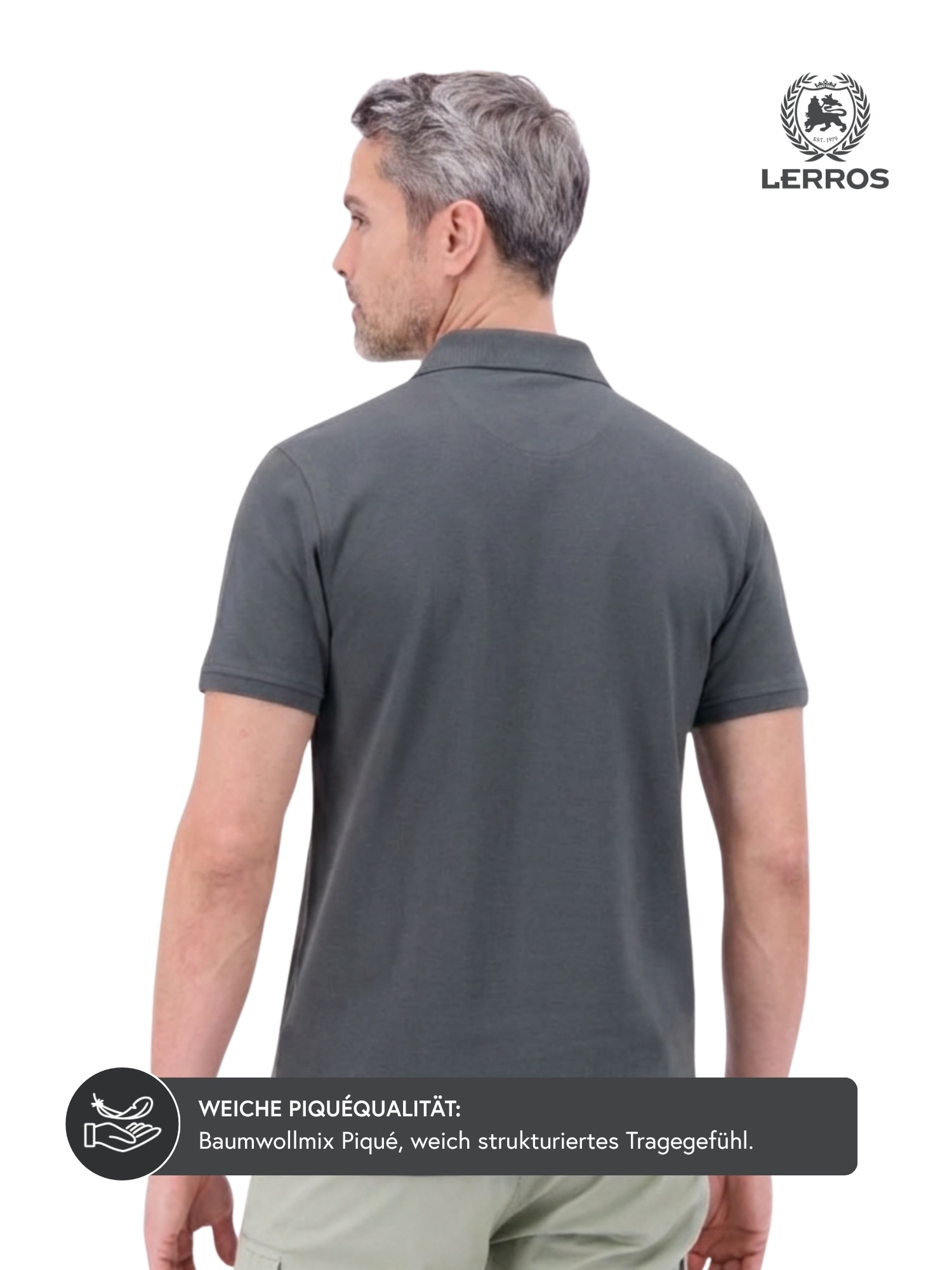 LERROS Polo »Poloshirt Herren COOL & DRY atmungsaktiv Piqué« Trocknet schnell, angenehm kühl, pflegeleicht, kurzarm, einfarbig