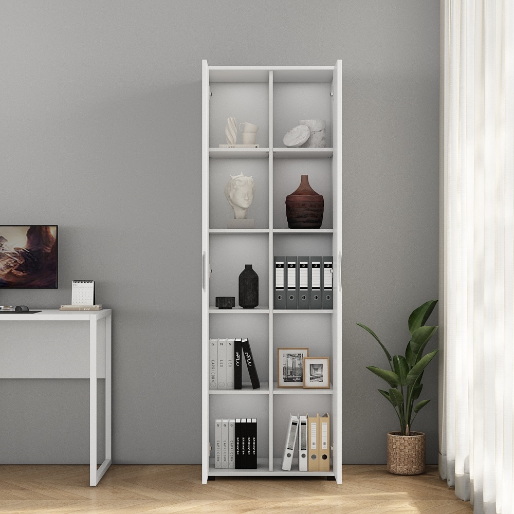 GOODproduct Armoire de classement »ALENNA-AS2T« Ensemble,  armoire polyvalente, design moderne, hauteur 180 cm