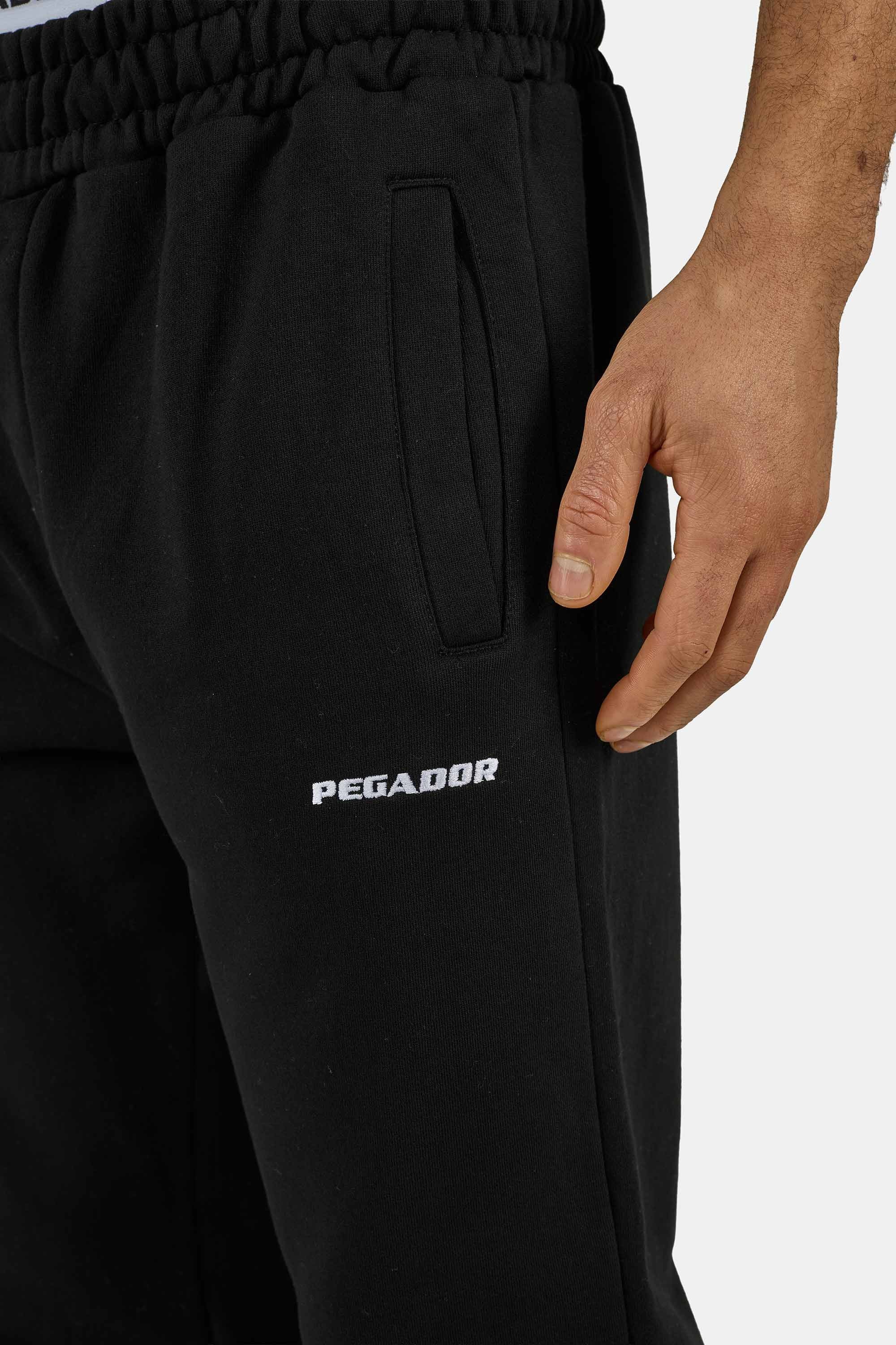 PEGADOR Pantalon sweat »Logo Wide Sweat Pants«  mélange de coton, ample