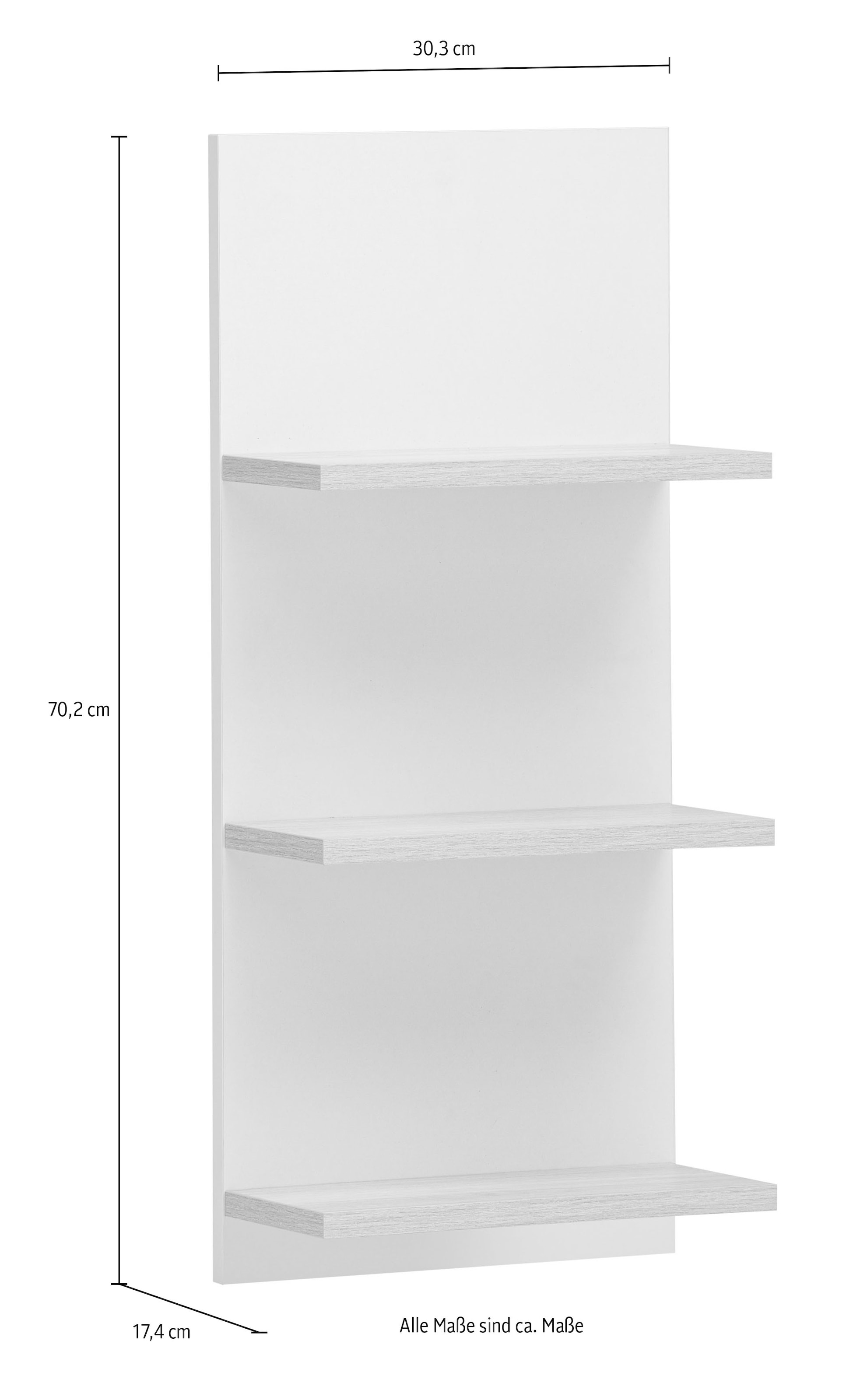 Schildmeyer Étagère murale »Emmik, Breite 30 cm« 3 Regalböden