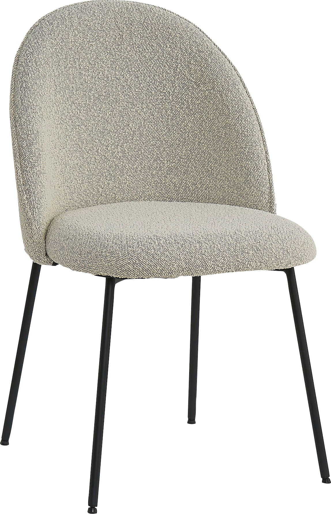 SIT Chaise rembourrée »Set 2 St. – Gepolsterte Esszimmerstühle mit abgerundeter Rückenlehne« (Ensemble) 2 cuisavec dossier arrondi et tissu bouclé