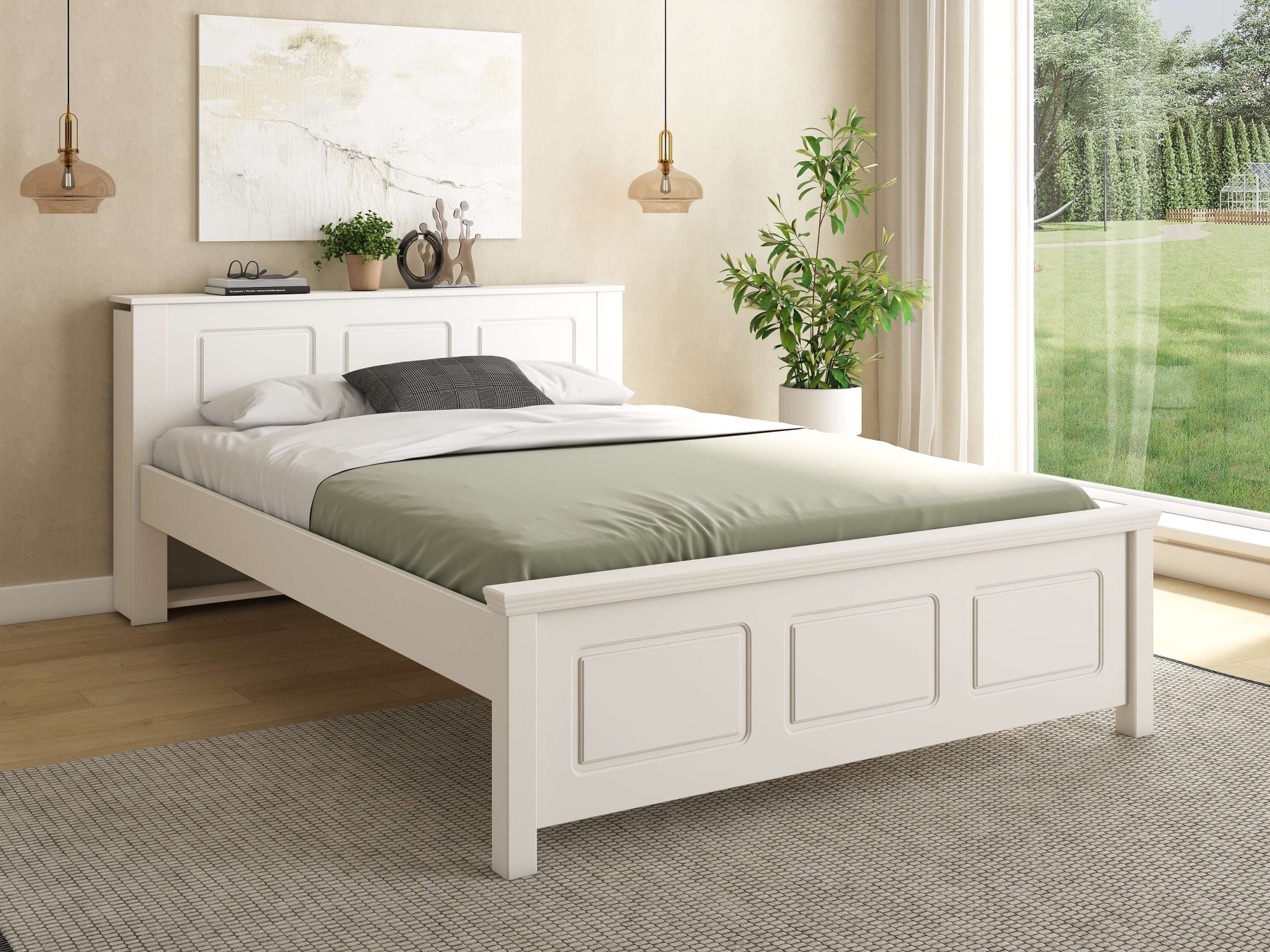 GOODproduct Bett »Malme, mit unsichtbaren, herausziehbaren Regalen, maximaler Stauraum« Liegefläche 140x200cm,  inklusive Lattenrost, Made in EU, FSC® zertifiziertes Massivholz