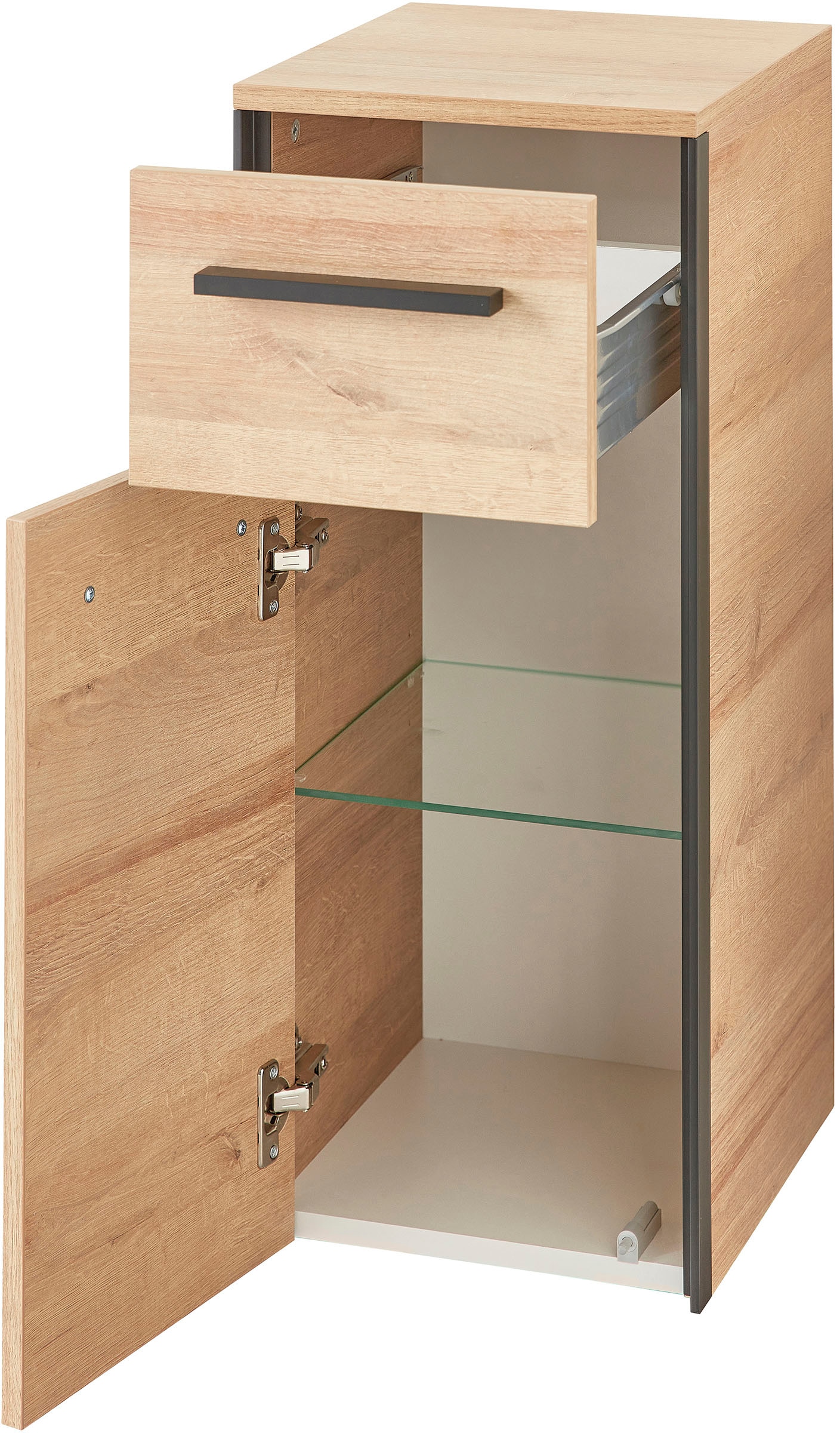 Saphir Ensemble de meubles de salle de bain »Quickset 395 4-teilig, Waschbeckenunterschrank mit LED-Spiegelschrank« 5 cuis tlg.