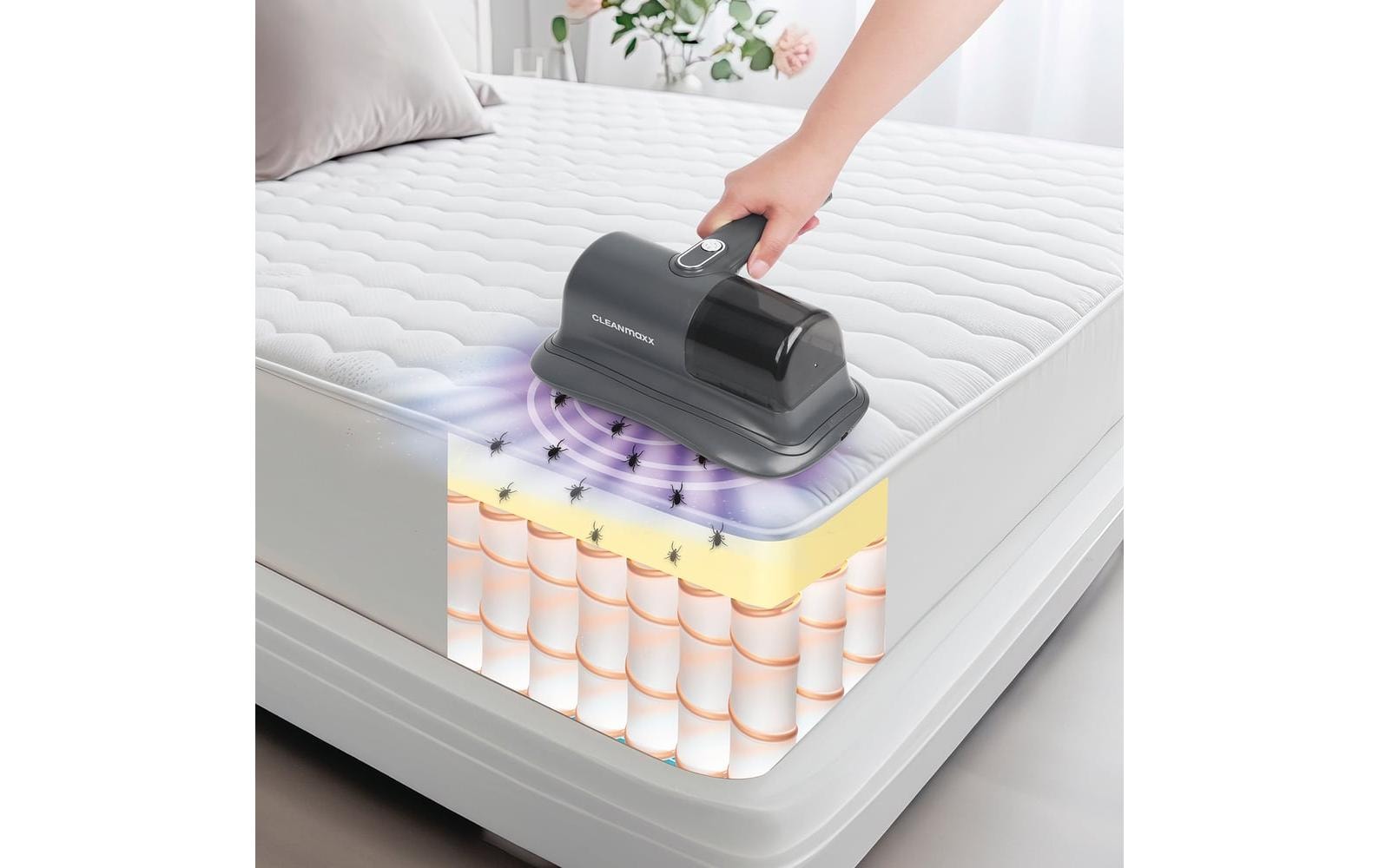 CLEANmaxx Appareil de nettoyage de matelas »CLEANmaxx Matratzenreiniger Grau«