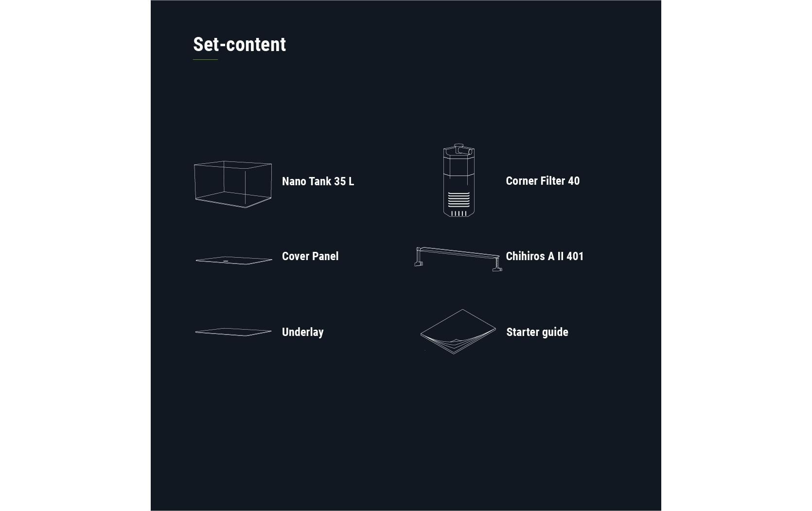 DENNERLE Set aquarium »Nano Tank Plant Pro, 35 l«