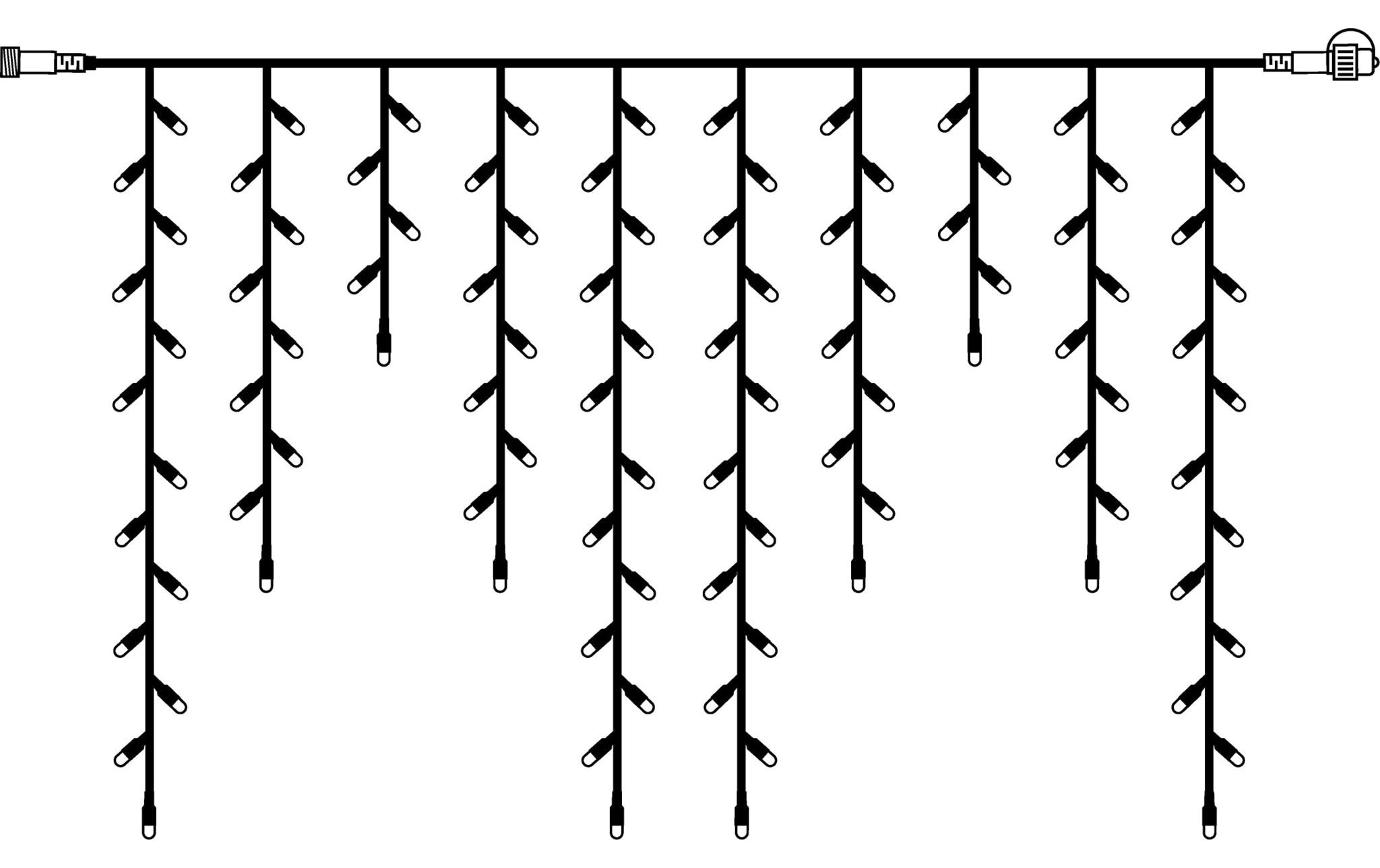 Parforce Traditional Hunting Lichterkette »LED Extra Icicle, 200 x 100 cm«