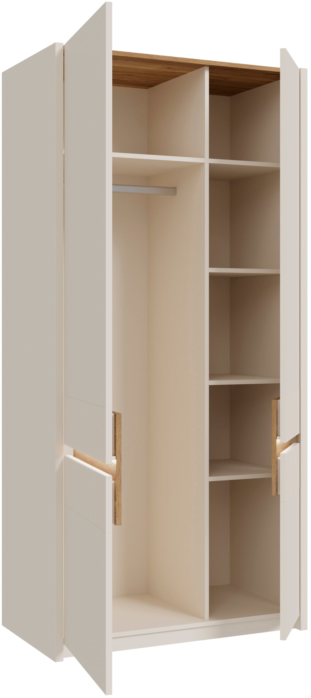 FORTE Armoire vestiaire »Oak Squere, Schrank, Stauraum, Kleiderstange inklusive« L/H/P env. 95,3x197,9x52 cm,  L/H/P 95,3/197,9/52cm 2 portes
