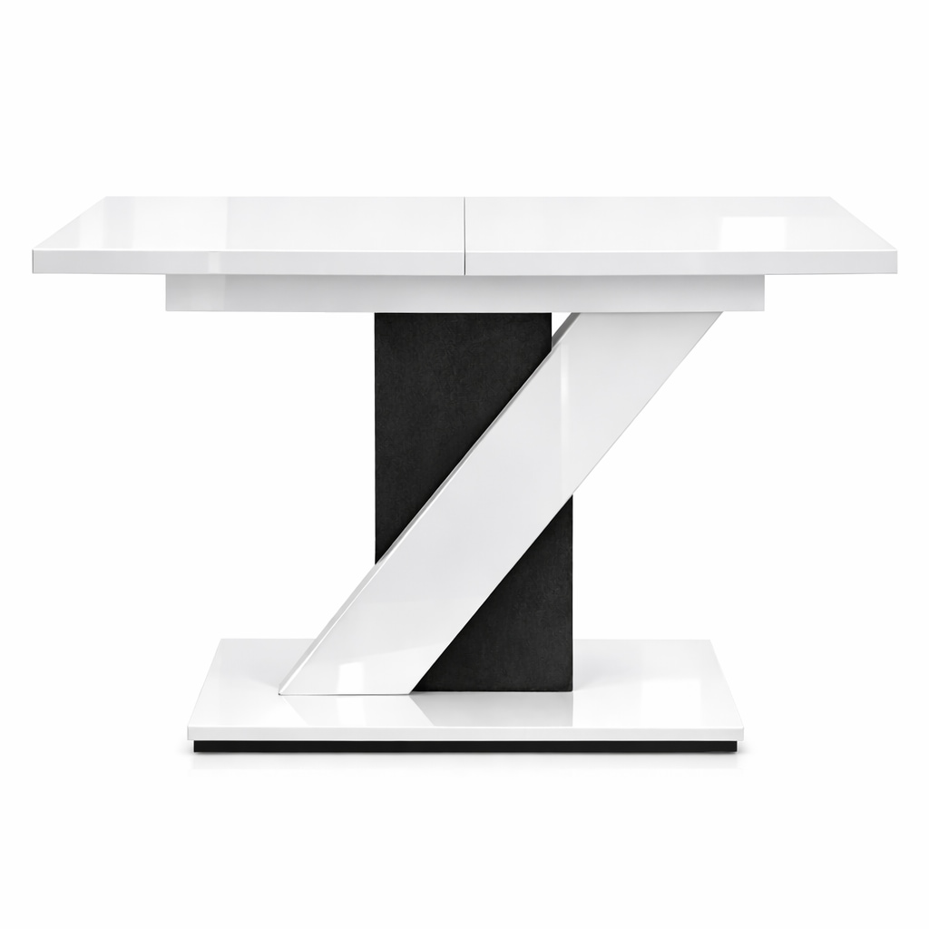 GOODproduct Table de salle à manger »Veneto, Säulentisch, Speisetisch, Küchentisch, ausziehbar bis 160 cm« Platz für bis zu 6 Personen, verlängerbar durch Einlegeplatte