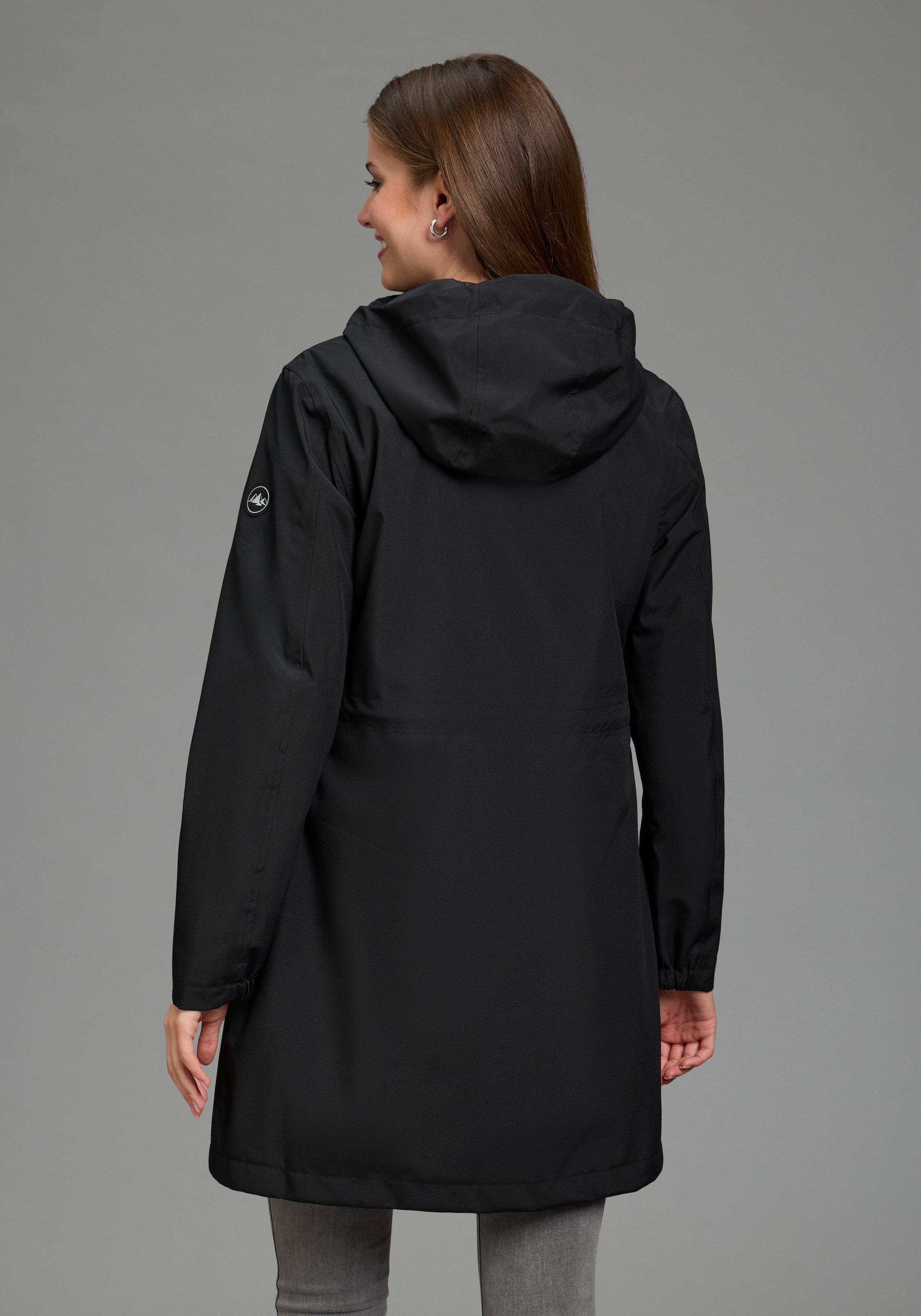 Polarino Funktionsjacke mit Kapuze leicht & flexibel, für Regenwetter geeignet, wasserdicht, atmungsaktiv