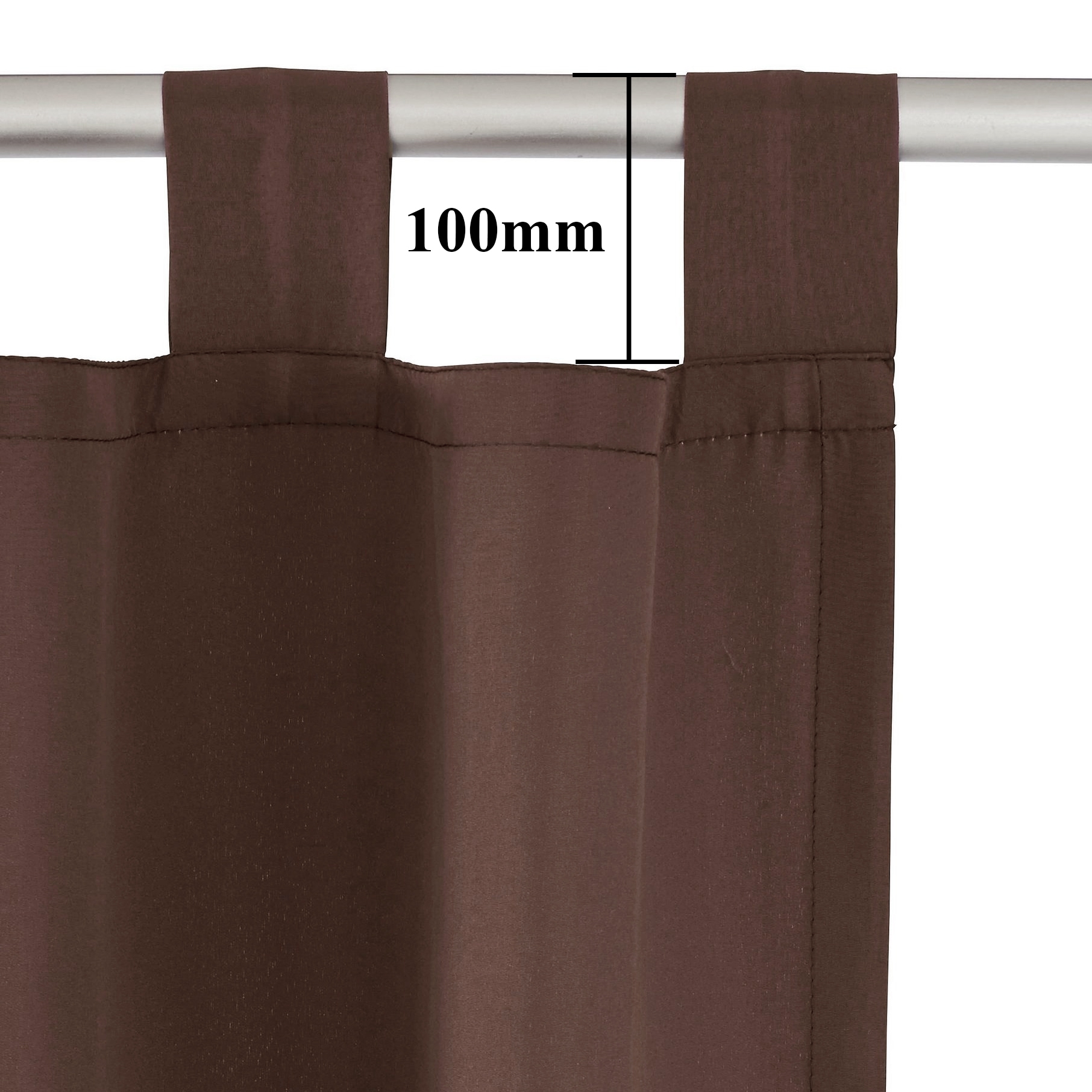 GOODproduct Rideau »Parry« Boucles 2 cuis tlg. lot de 2, opaque, monochrome, basique