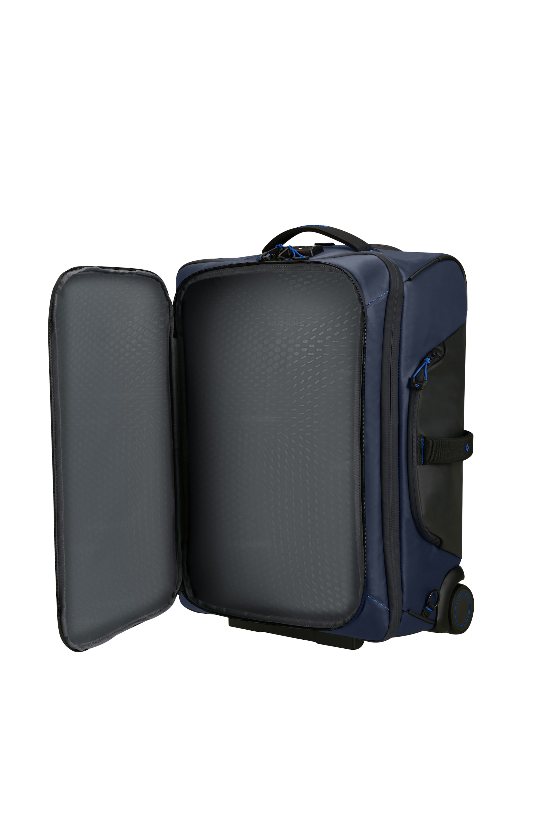 Samsonite Trolley à bagages souples »Prodiver 55« 51 litre 2 Rollen en nylon robuste, avec poche latérale pratique, avec housse de pluie