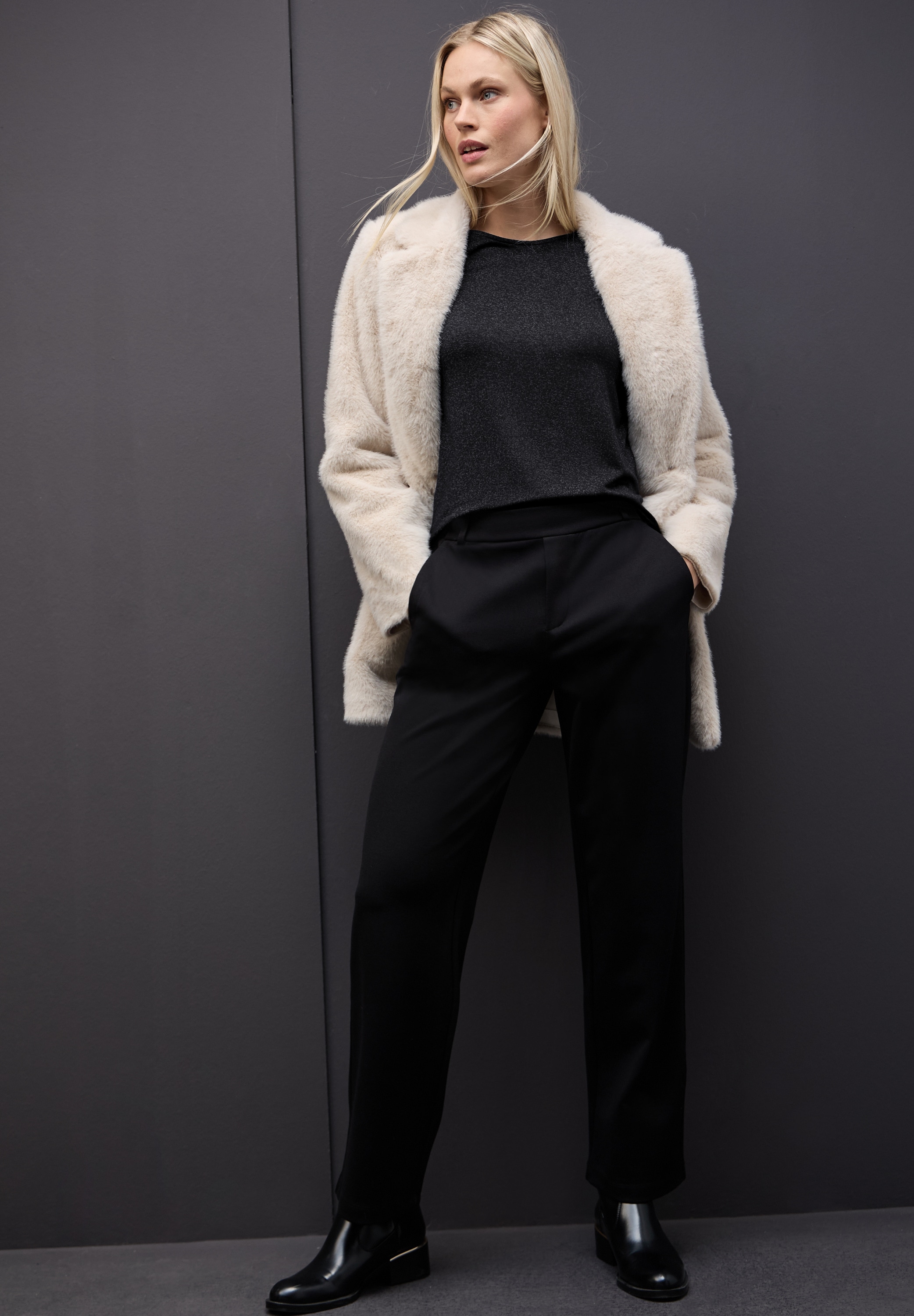 STREET ONE T-shirt à manches longues mit Glitzerdetails