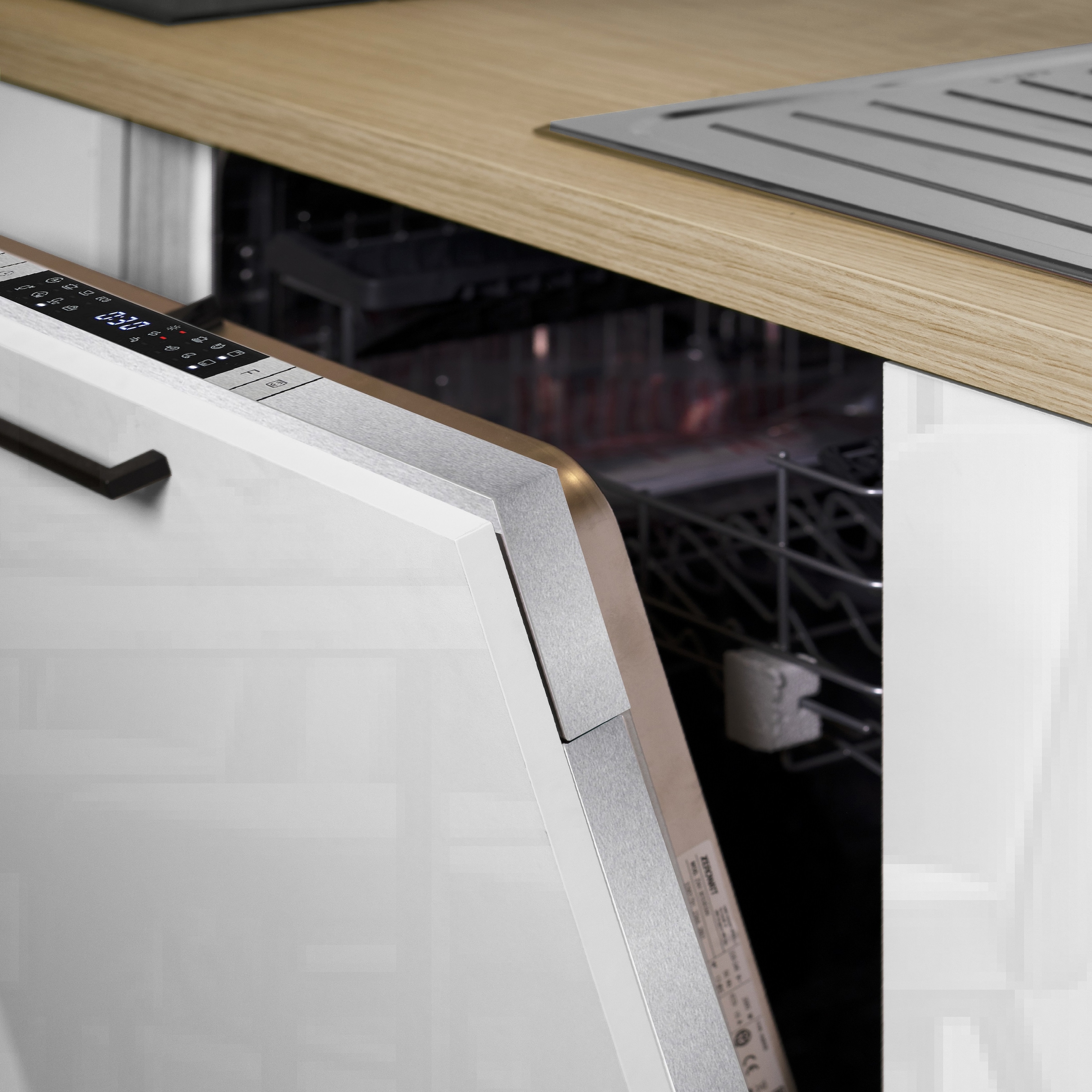KOCHSTATION Kitchenette »Luna, Einbauküche, Zeilenküche, mit Soft-Close Funktion, Made in Italy« Breite 300 cm ohne E-Geräte, mit Spüle+Siphon und Aufsatz