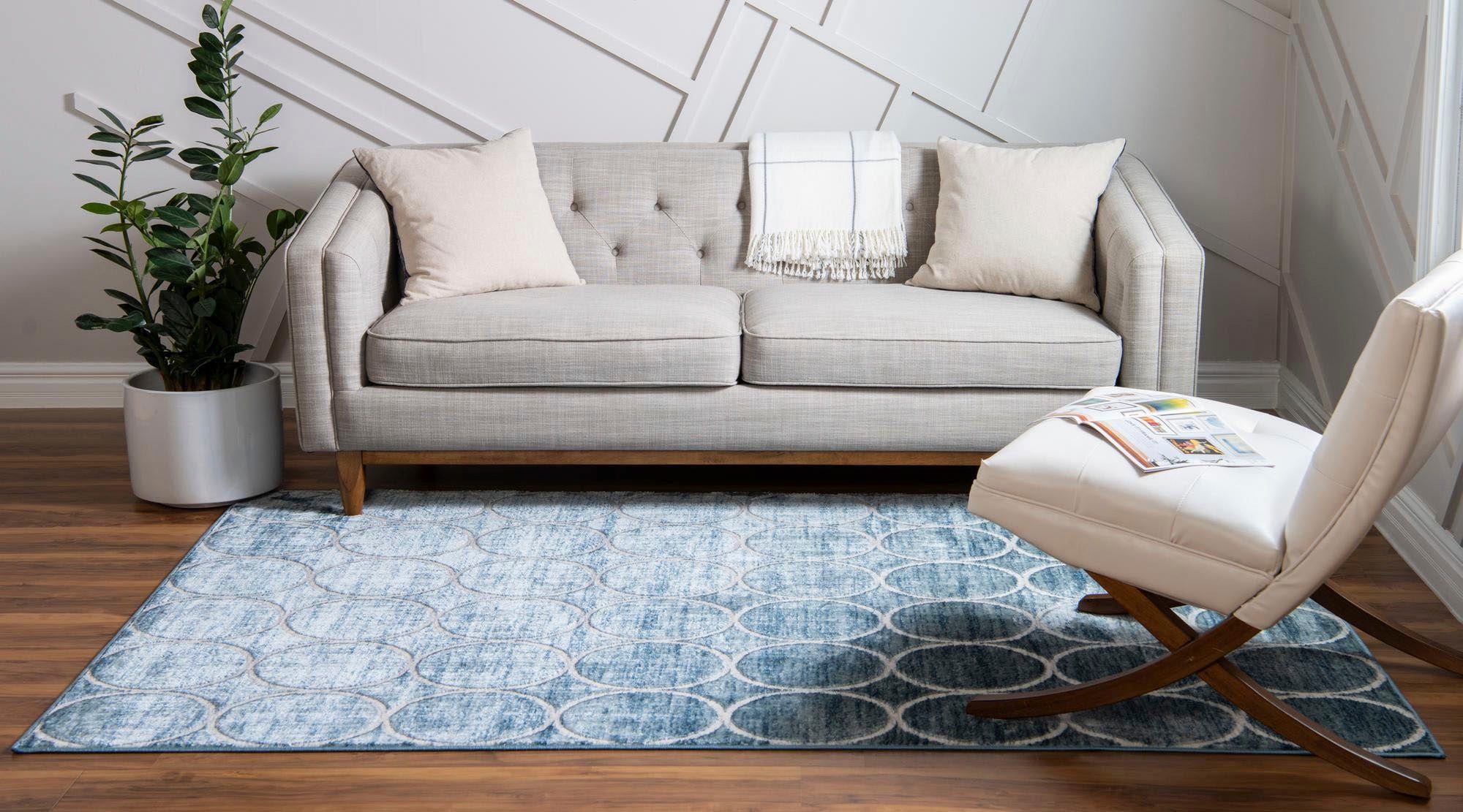 Myflair Möbel & Accessoires Teppich »Titan Trellis, LAGERRÄUMUNG!« rechteckig 13 mm Höhe Kurzflor, gewebt, modernes Design, Motiv Kreise