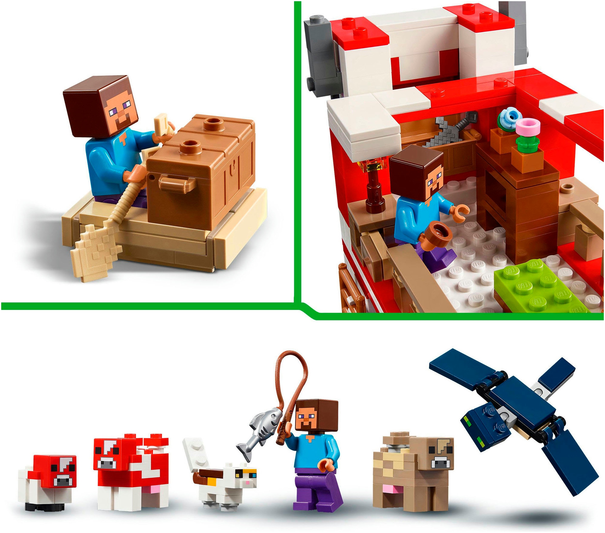 LEGO® Konstruktionsspielsteine »Das Pilzkuh-Haus (21270), LEGO Minecraft« Made in Europe