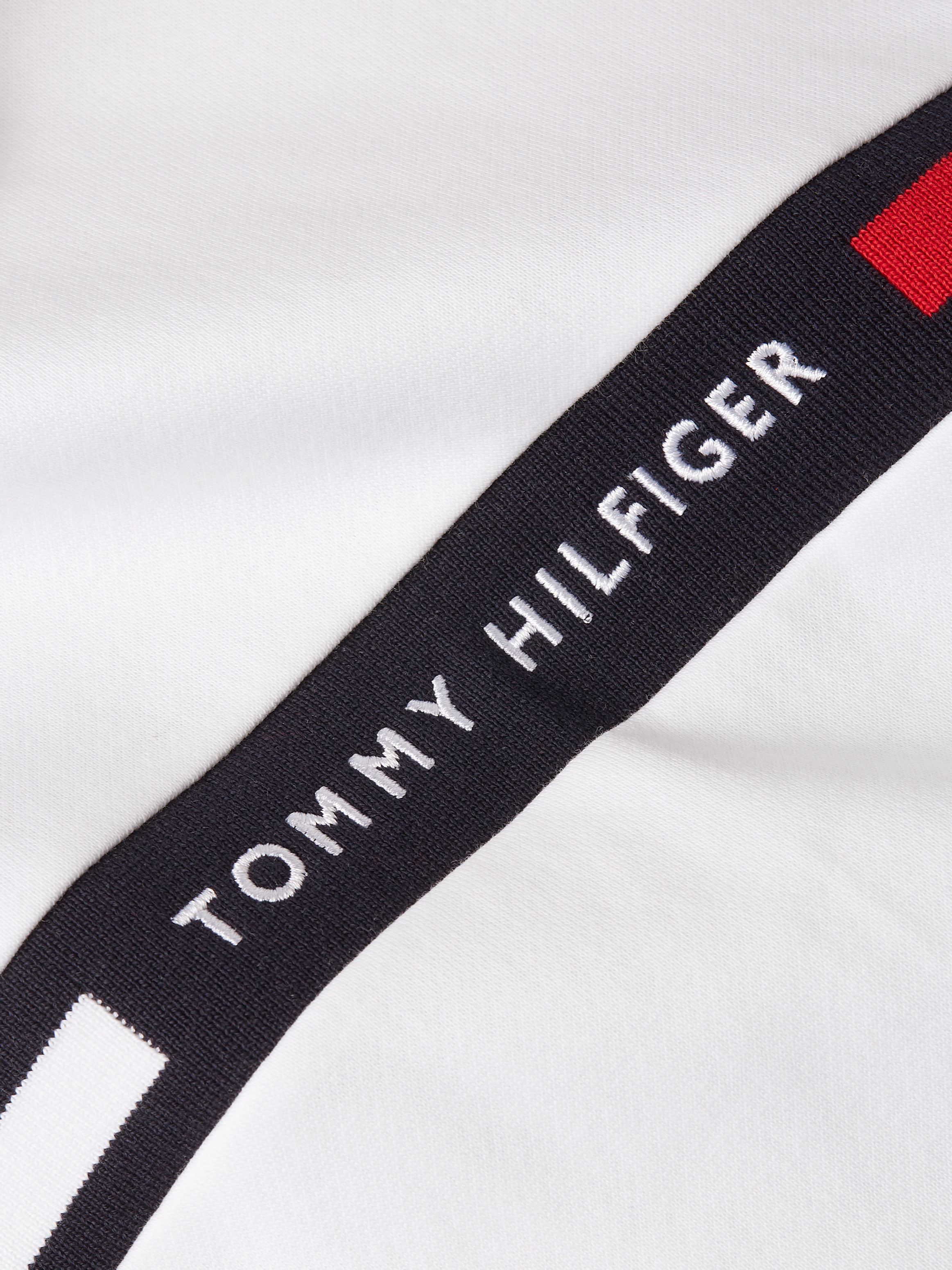 Tommy Hilfiger Sweat à capuche »HILFIGER CHEST INSERT HOODY mit Kapuze und Logoschriftzug«, unifarben, casual, regular fit, Baumwollmix, Kapuze
