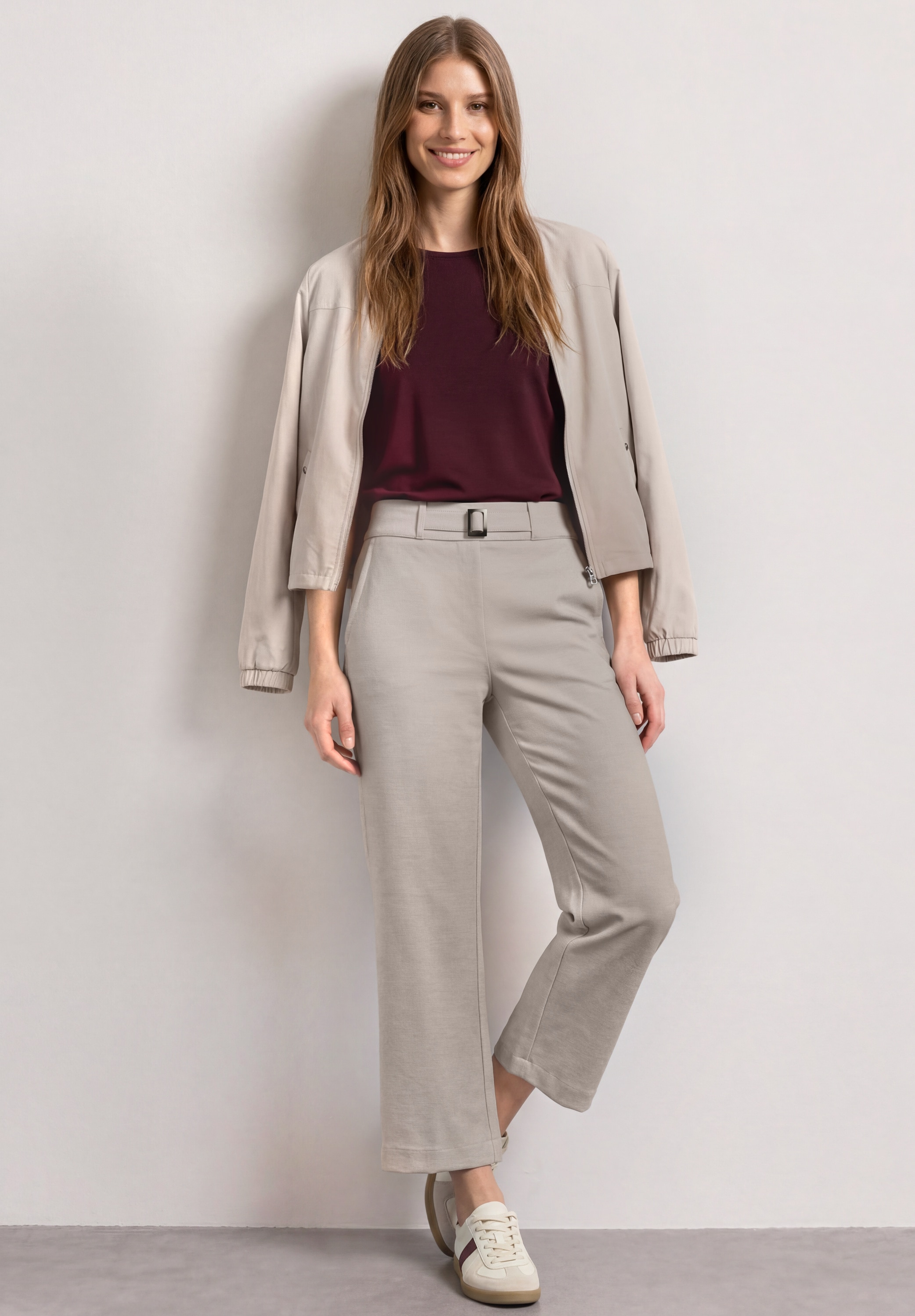 STREET ONE Stoffhose  Sommerhose im Culotte-Style mit Schnallendetail