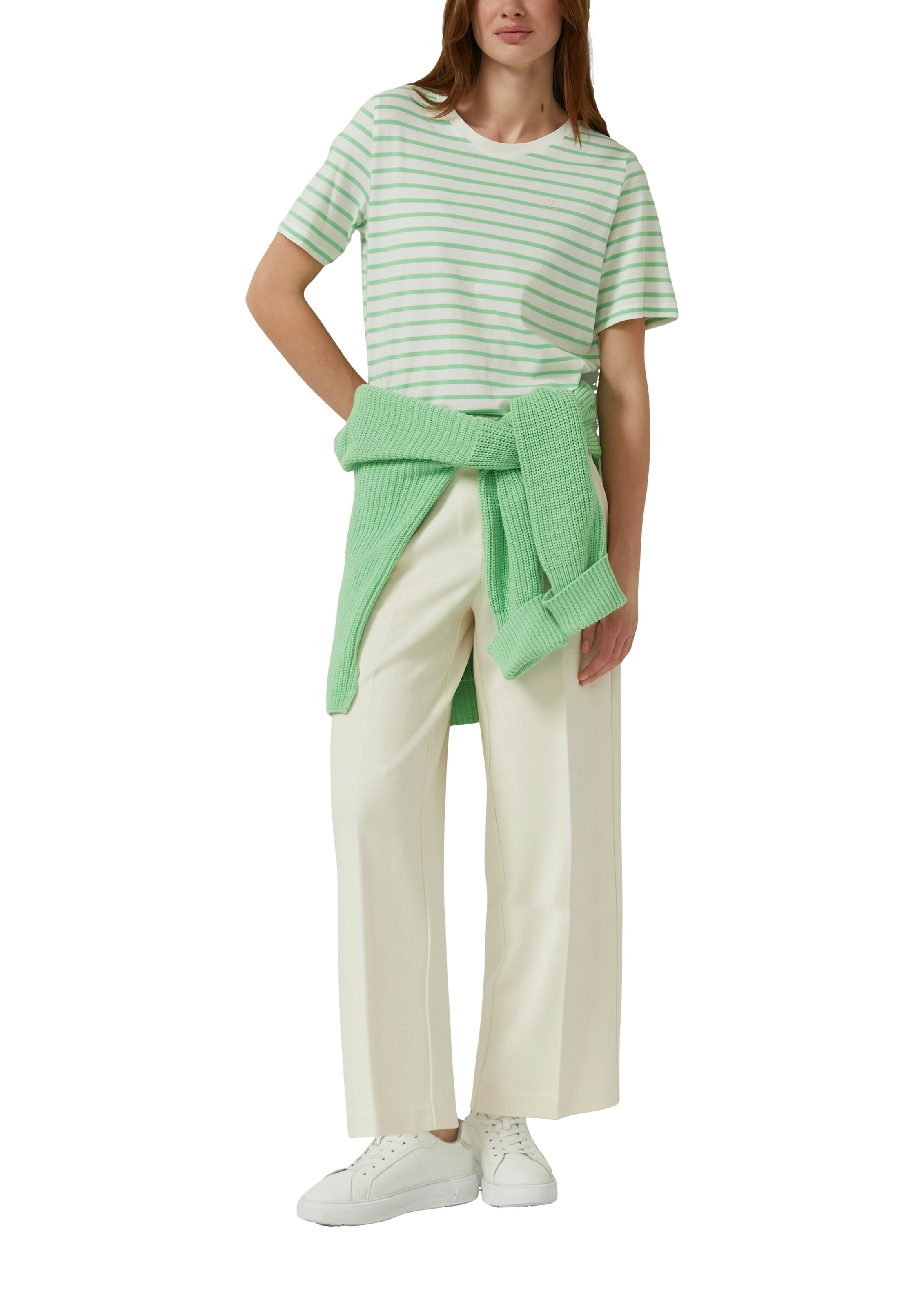 s.Oliver Pantalon 7/8  avec plis creux et part d'élasthanne