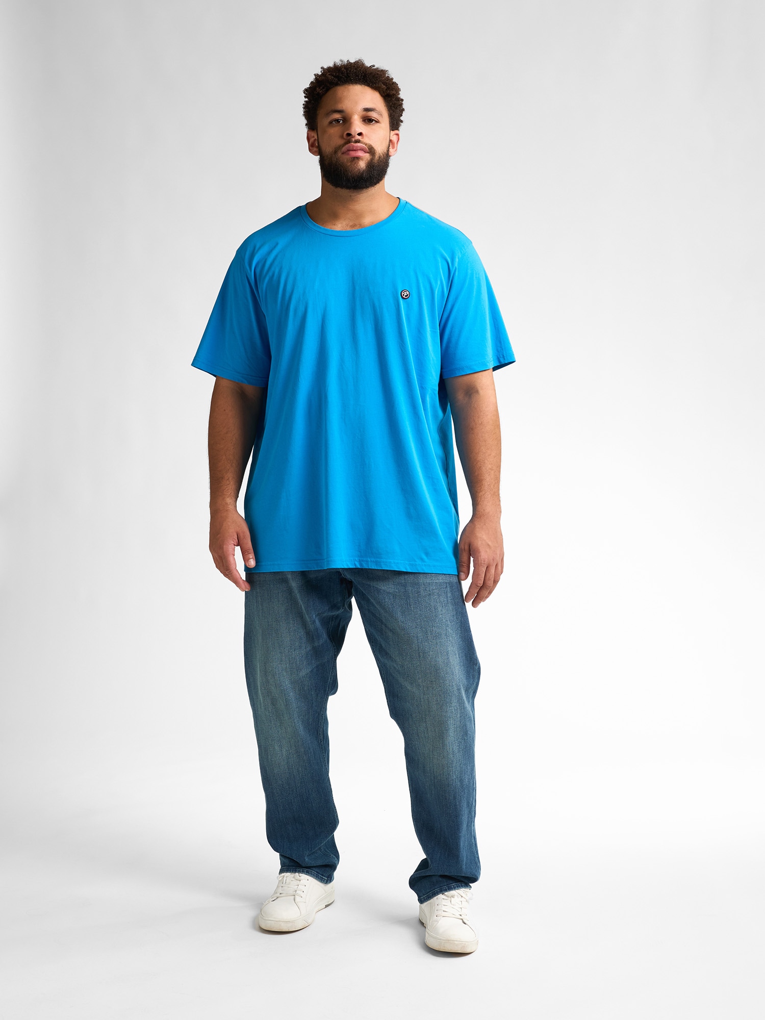 Petrol Industries Shirt à col rond mit Logo Stickerei