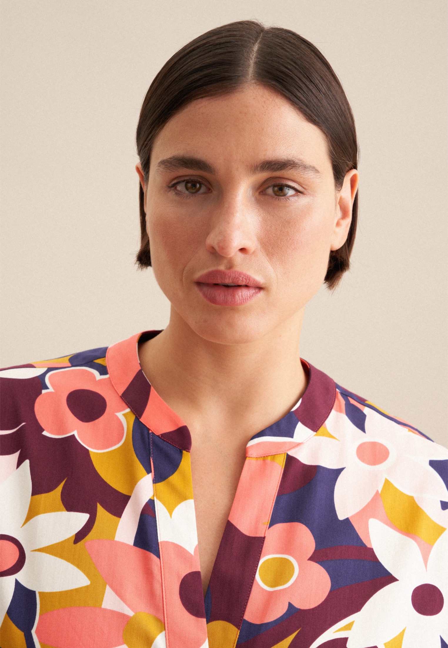 seidensticker Sommerkleid »Schwarze Rose« 1/1 Kragen Floral