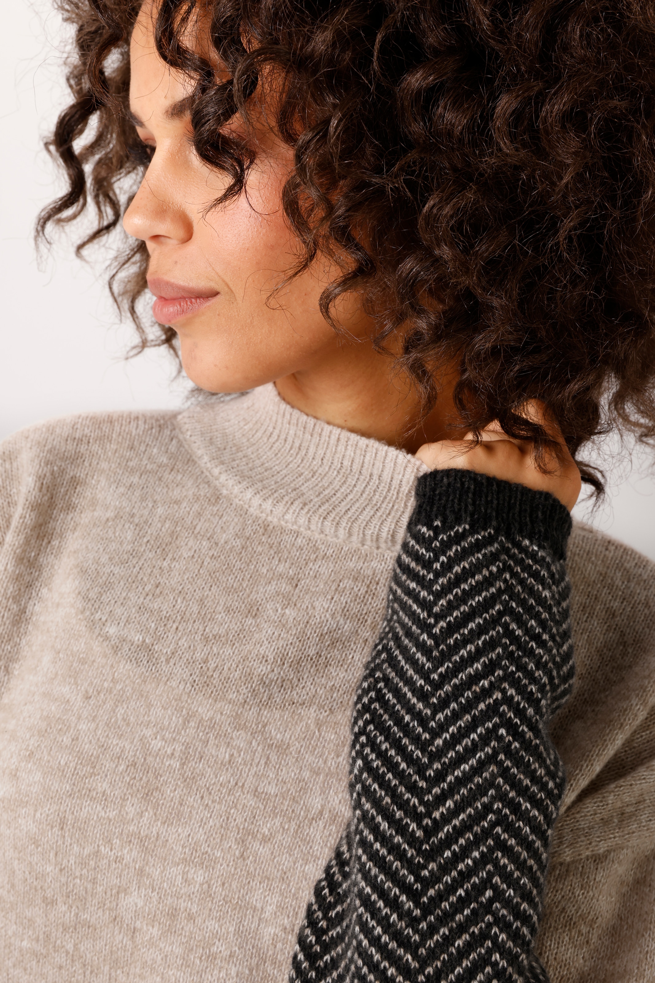 Aniston CASUAL Strickpullover im Colorblocking und Muster-Mix - NEUE KOLLEKTION