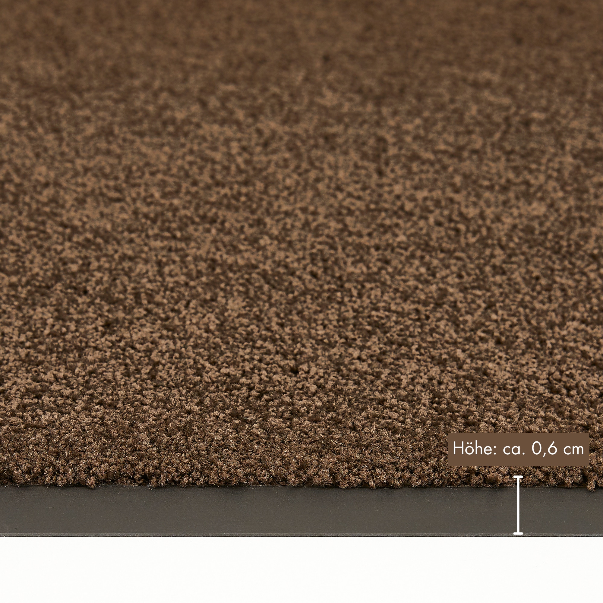 GOODproduct Tapis de sol »Emil, Made in Netherlands« Rectangulaire 6 mm Höhe tapis d'entrée, couleurs unies, antidérapant, lavable (lavage à la main)