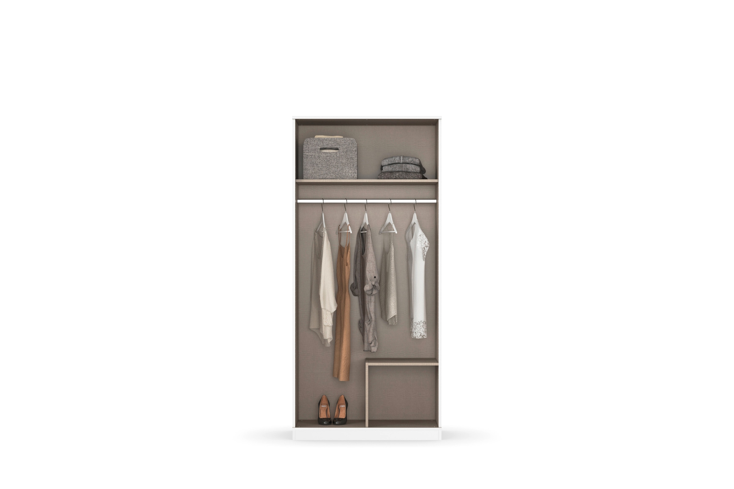 rauch 1100000002199 »Kleiderschrank Schrank Garderobe Wäscheschrank COSTA Breite 91 cm« in 3 Ausstattungen BASIC/CLASSIC/PREMIUM,  Breite 91 cm grifflose Front mit Push-to-Open Funktion MADE IN GERMANY