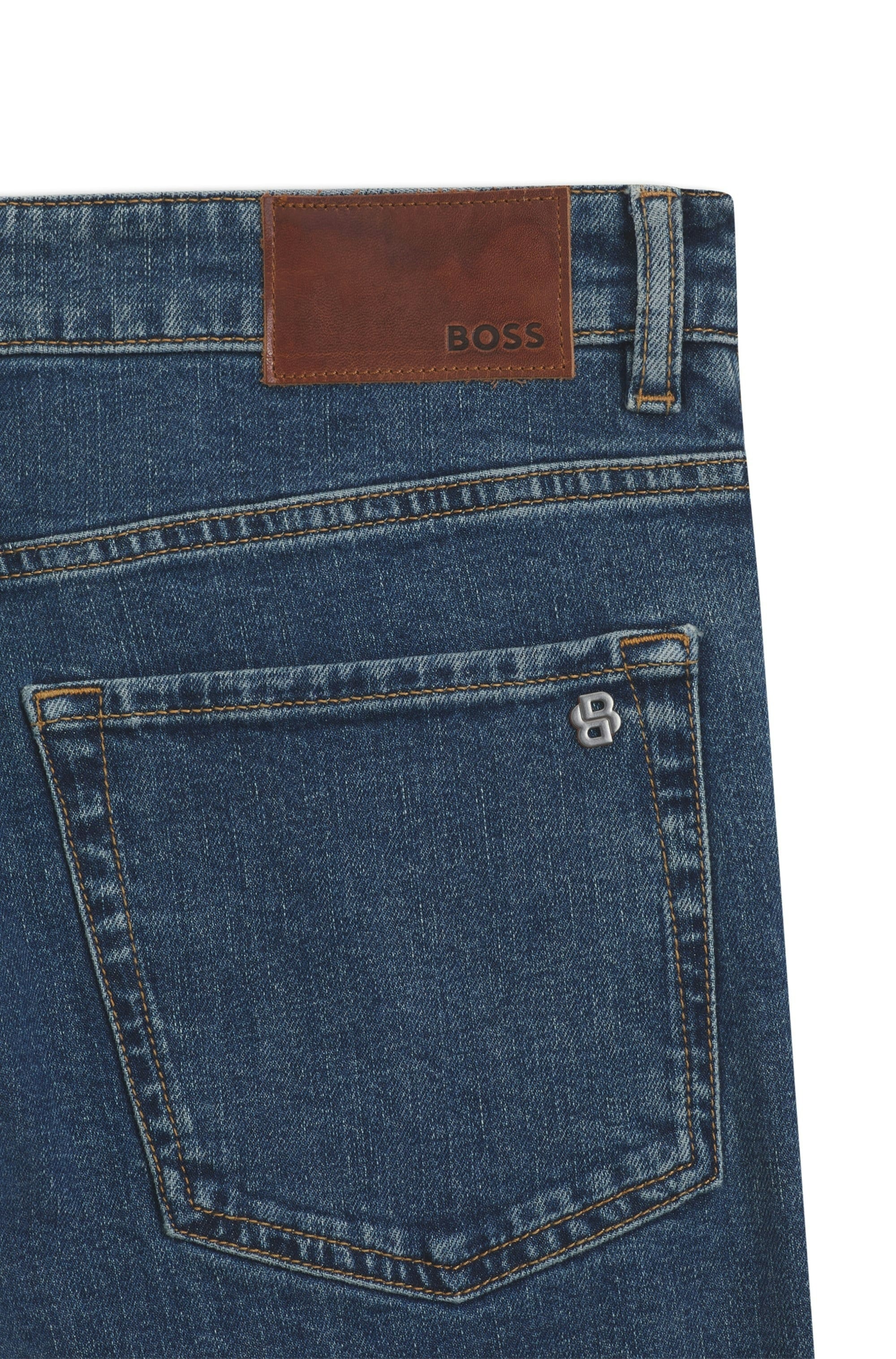 BOSS ORANGE Jeans à 5 poches »ONYX BO« coupe fuselée, denim stretch, effet usé