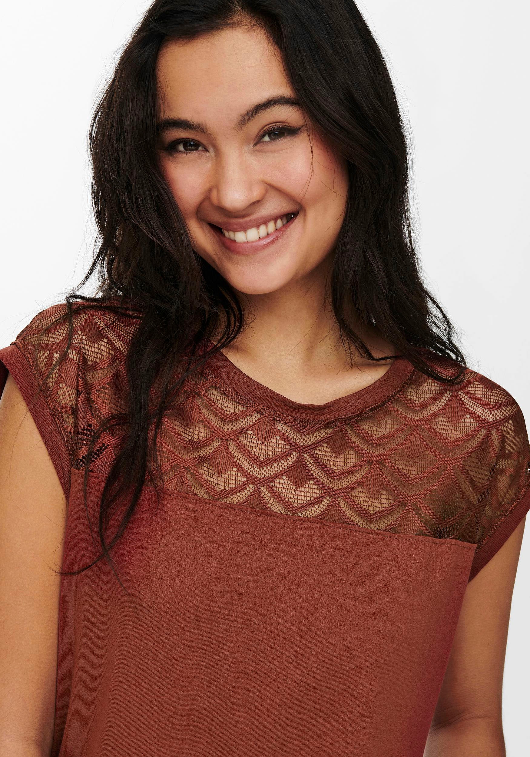 ONLY Chemise en dentelle »ONLNICOLE LIFE S/S MIX TOP NOOS JRS«