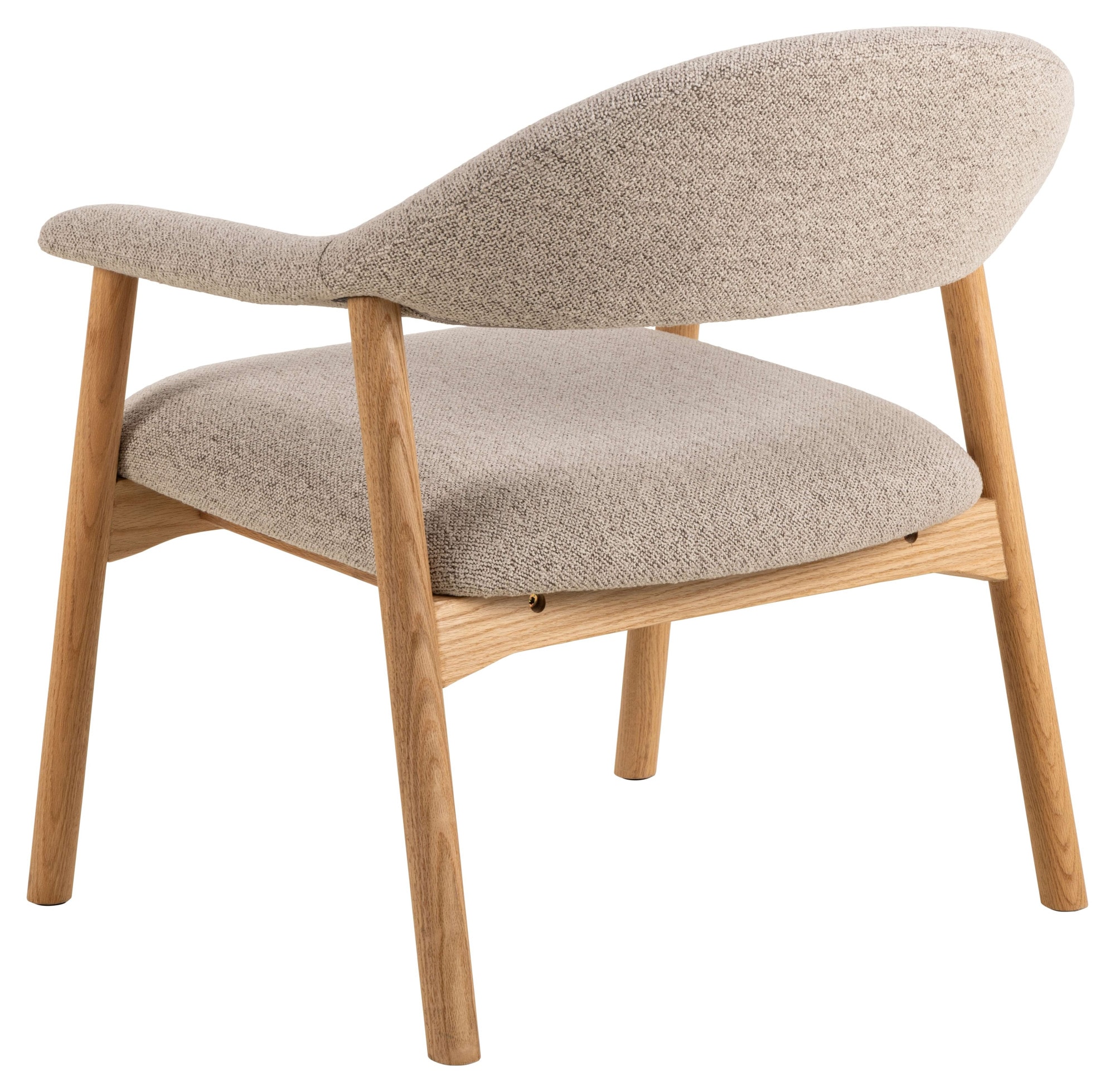 ACTONA GROUP Fauteuil lounge »Addi« rembourré, revêtement en tissu, avec accoudoirs, pieds en chêne