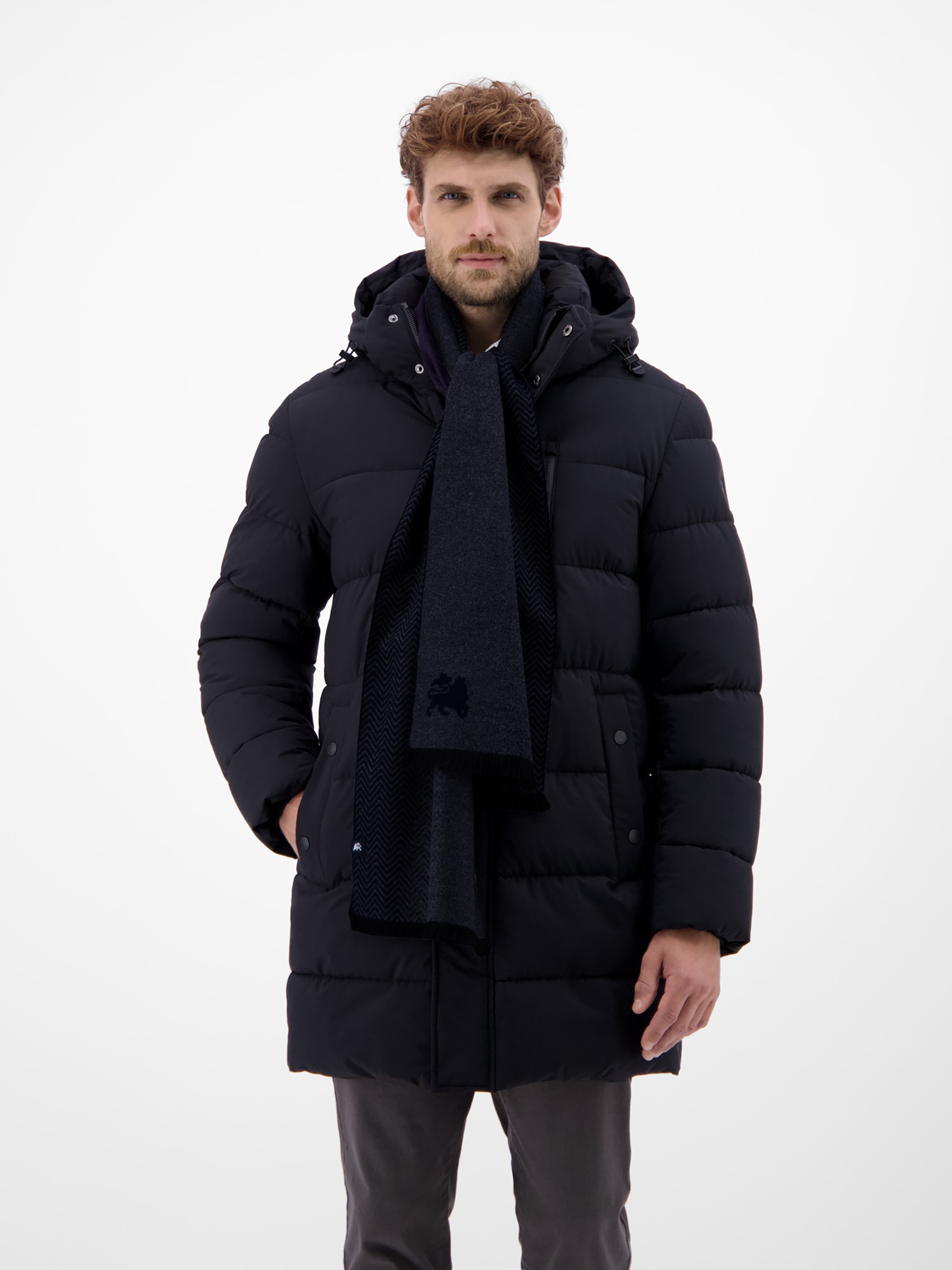 LERROS Écharpe tricotée »Herrenschal, dezent gemustert«