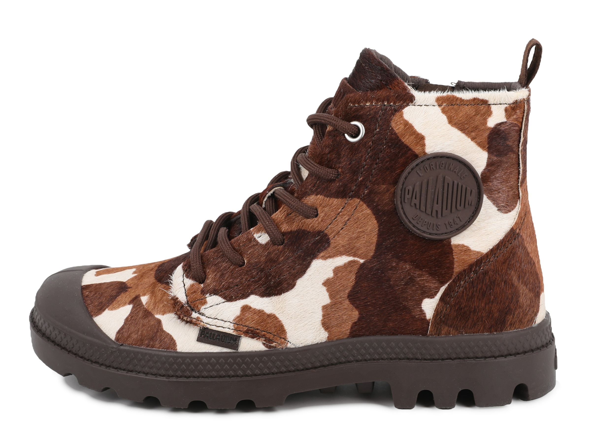 Palladium Bottines à lacets »PAMPA HI ZIP PONY«  Obermaterial in Ponyfell-Optik