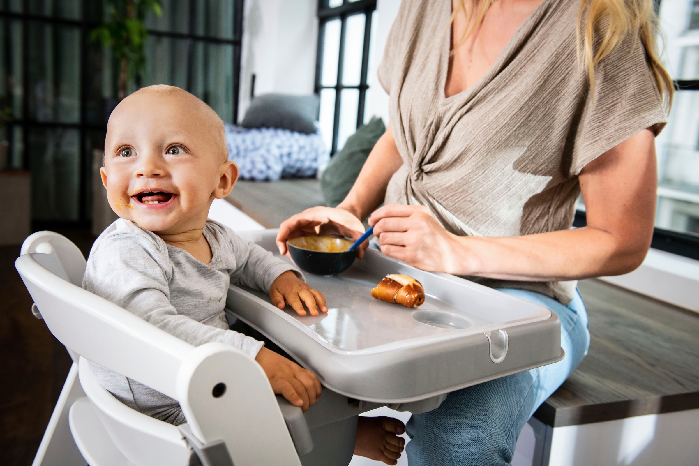 Hauck Hochstuhltablett »Alpha Tray Tischaufsatz, grey« für Hochstühle Alpha+ und Beta+