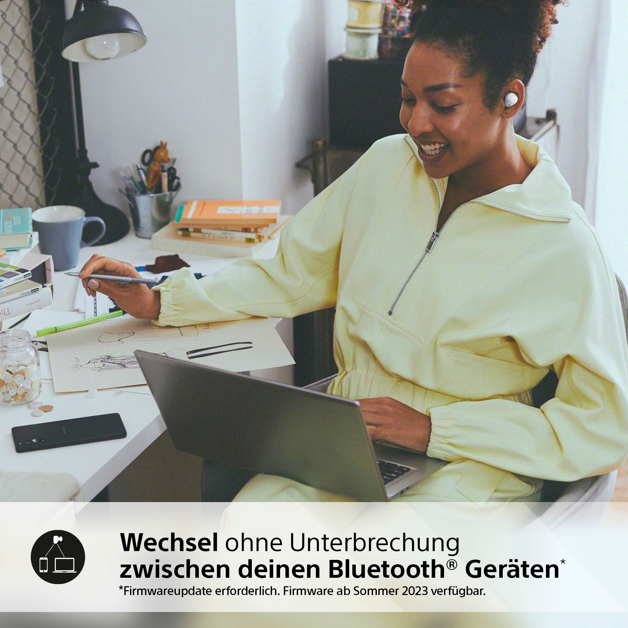 Sony wireless In-Ear-Kopfhörer »WF-C700N« Bluetooth Noise-Cancelling bis 20 Std. Akkulaufzeit, Multipoint Connection