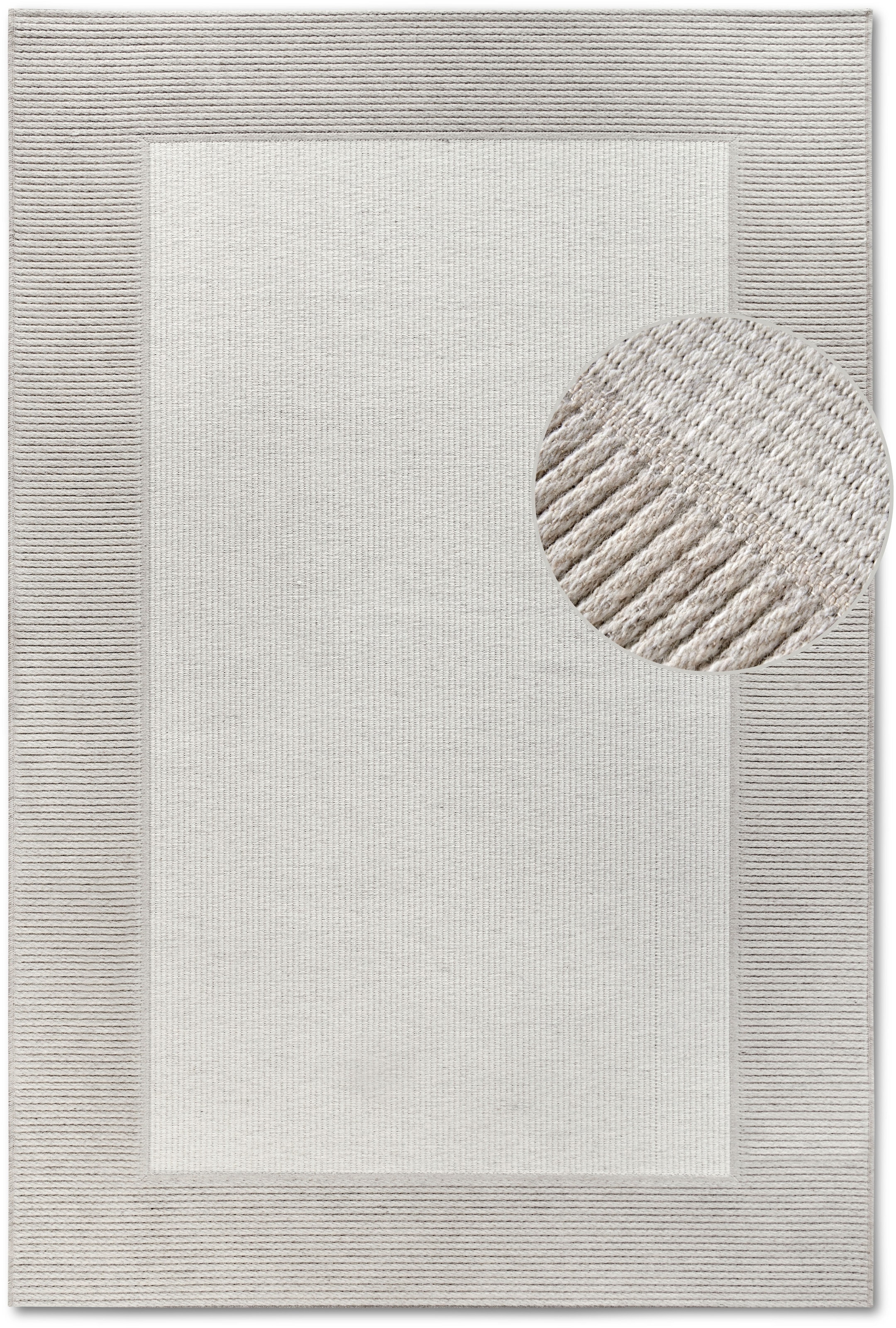 Villeroy & Boch Wollteppich »Johann« rechteckig 5 mm Höhe Schurwolle, Wolle, Natur, Wohnzimmer, Schlafzimmer, Boho, Skandi